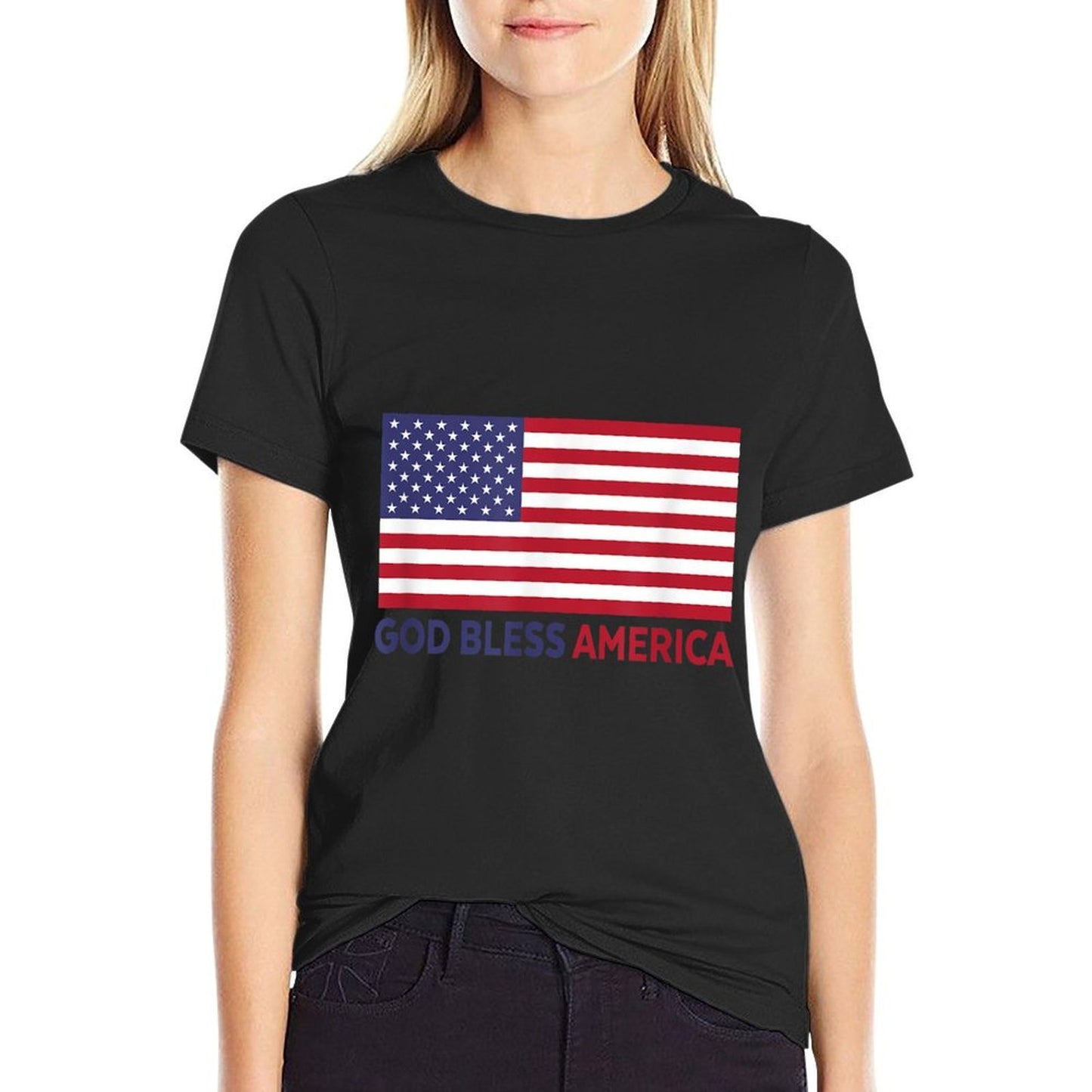 Modern God Bless America Lightweight T-Shirt