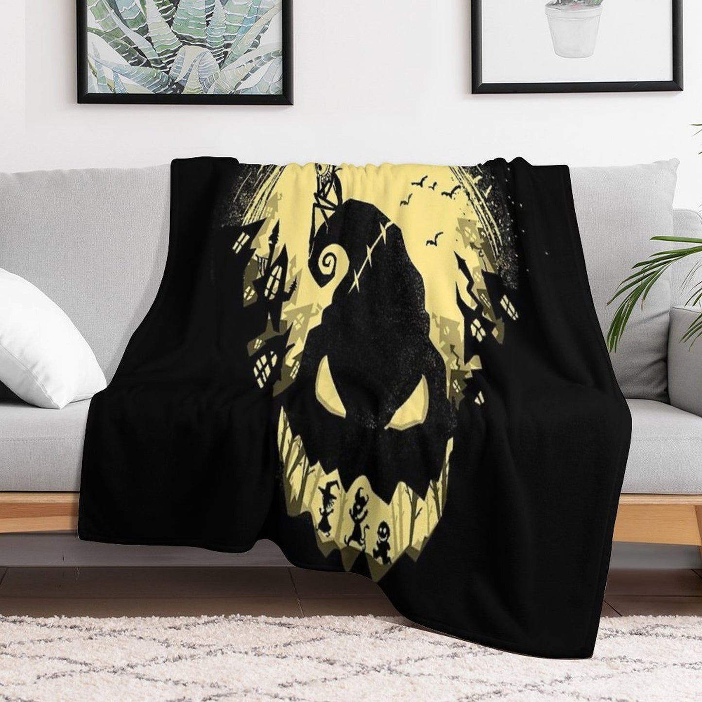 Jack's Nightmare Velvety-soft Throw Blanket