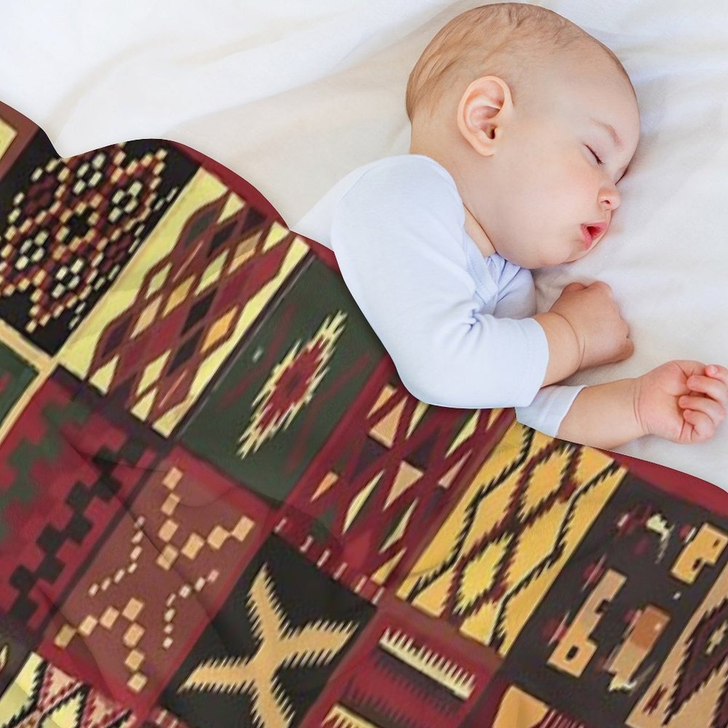 Multiple Patterns Shrink-resistant Throw Blanket