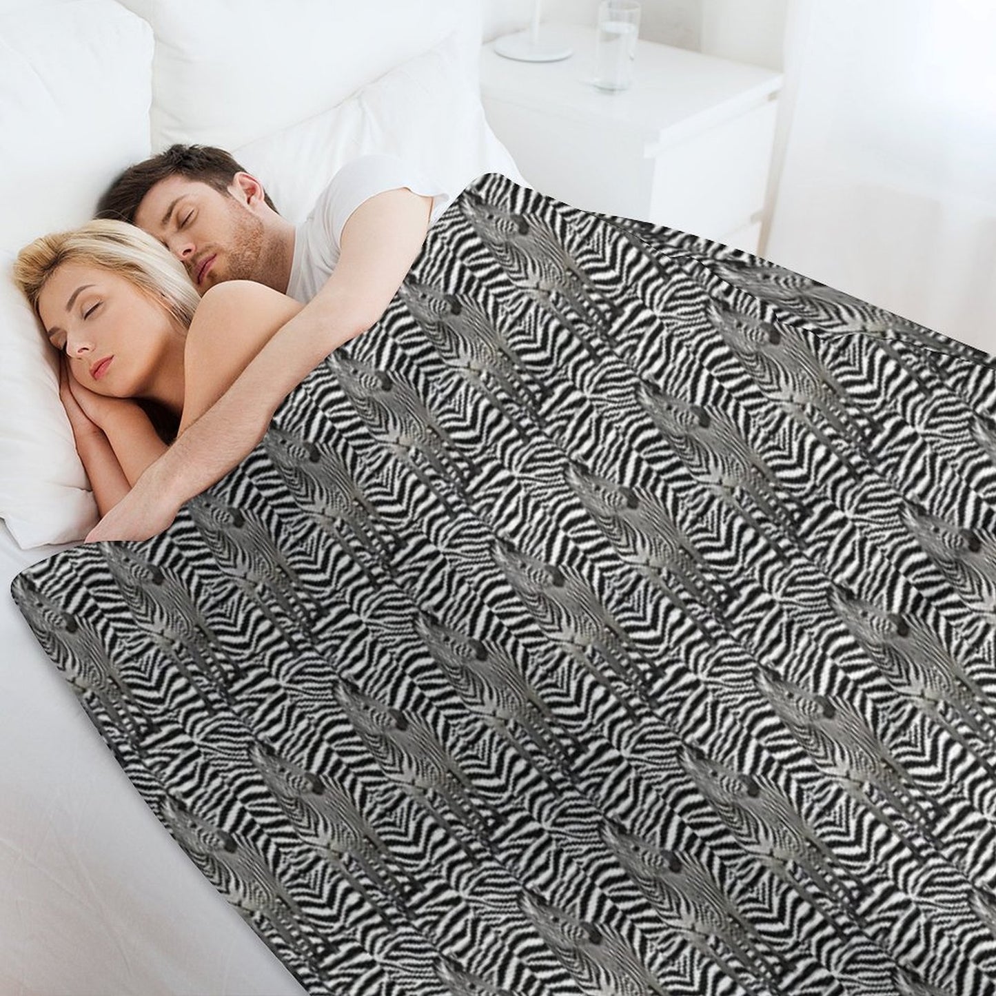 Zebra Stripes Shrink-resistant Throw Blanket