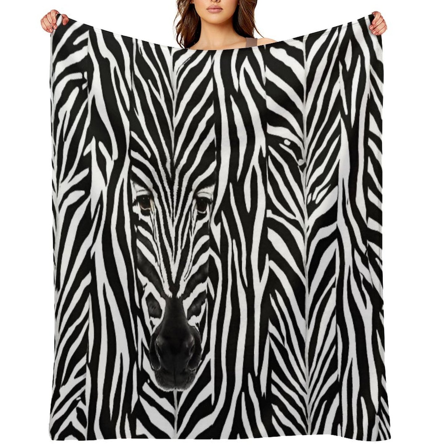 Self-Camouflage Zebra Multi-functional Throw Blanket