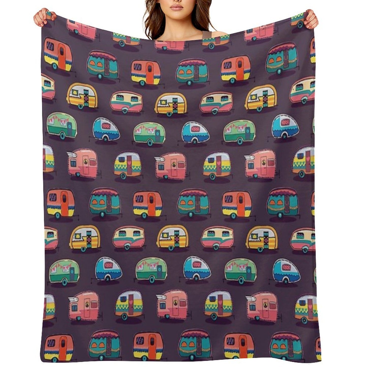 Happy Camper Durable Throw Blanket