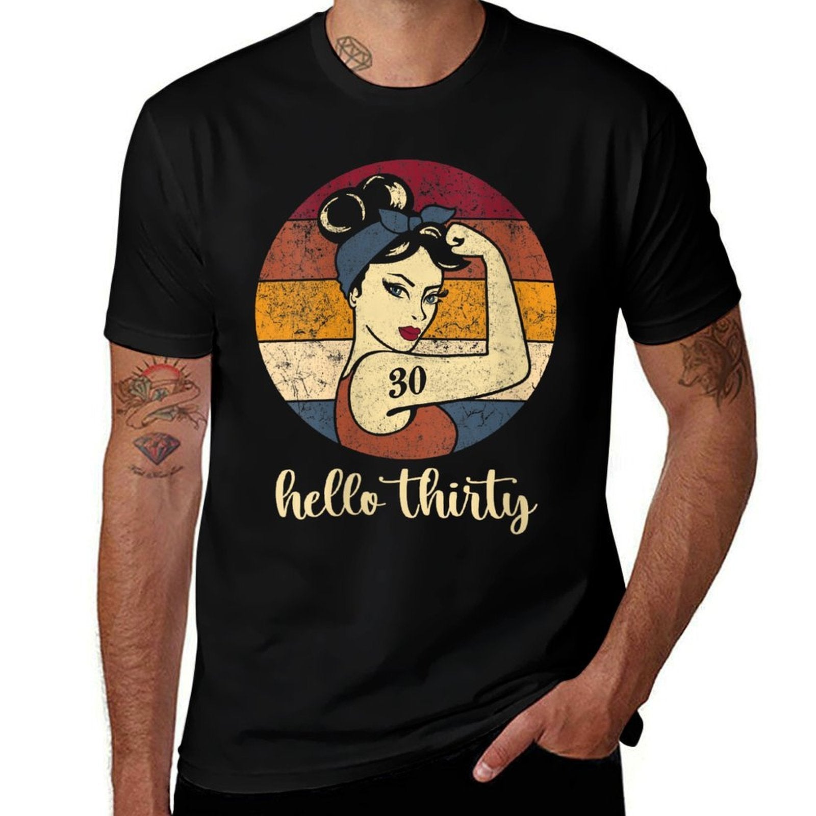 Womens Hello Thirty 30th Birthday Gifts Women Funny Hello 30  Soft T-Shirt
