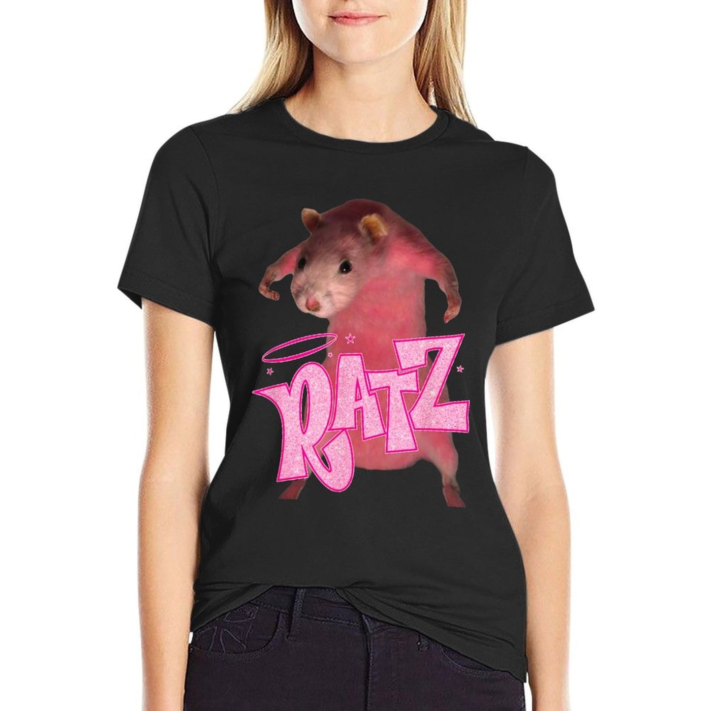 Ratz Funny Pink Mouse Rat Relaxed-fit T-Shirt
