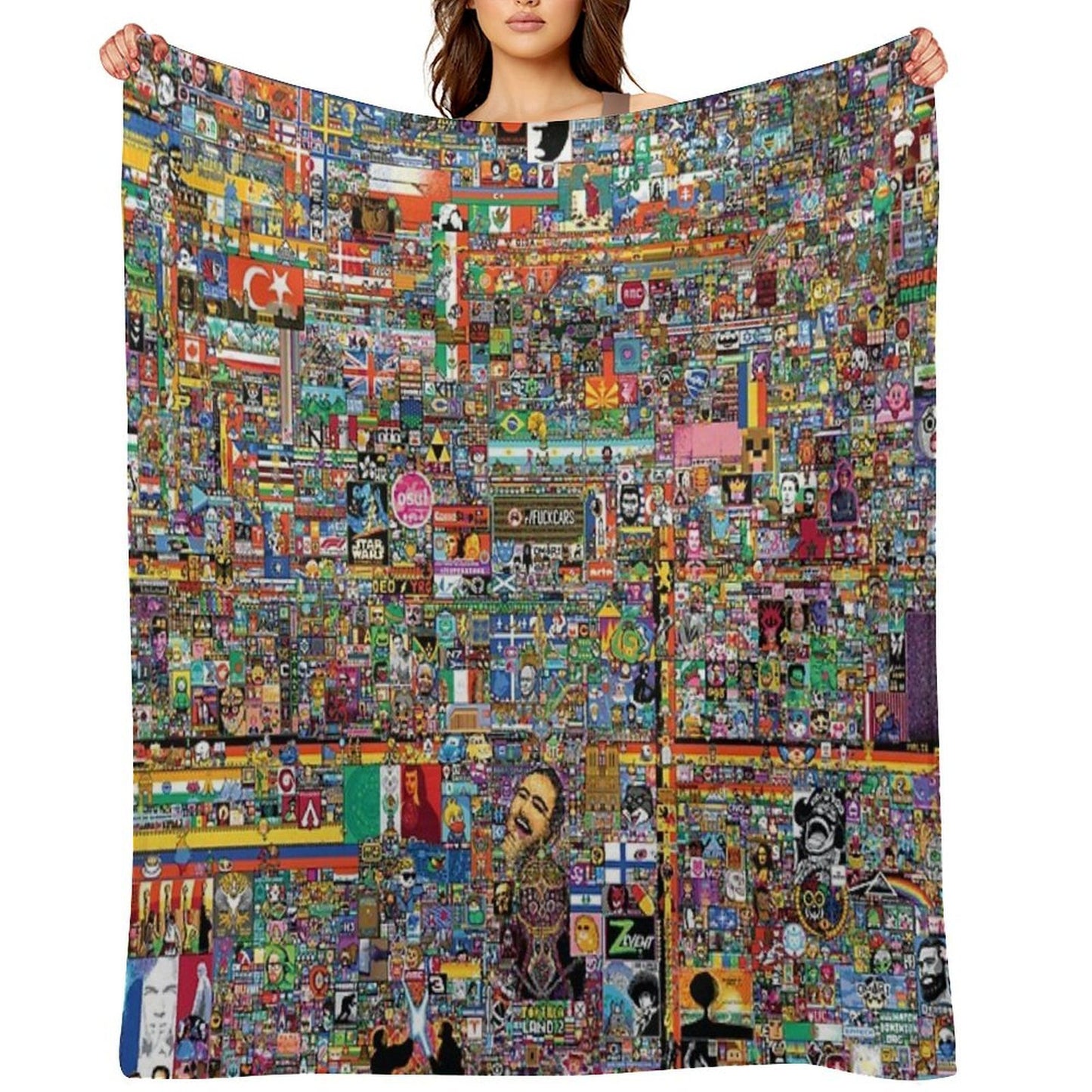 RPlace 2022 - Poster Versatility Throw Blanket
