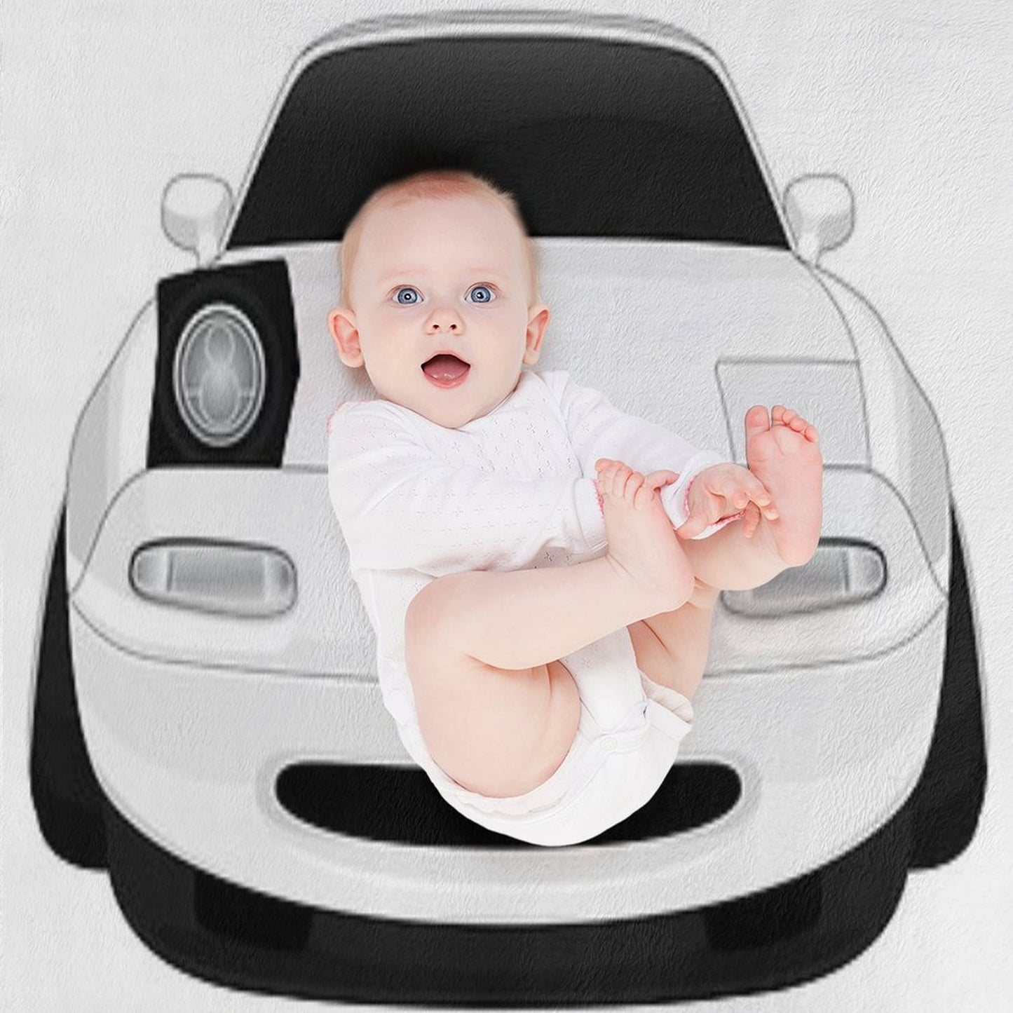 Miata Wink White Premium Throw Blanket