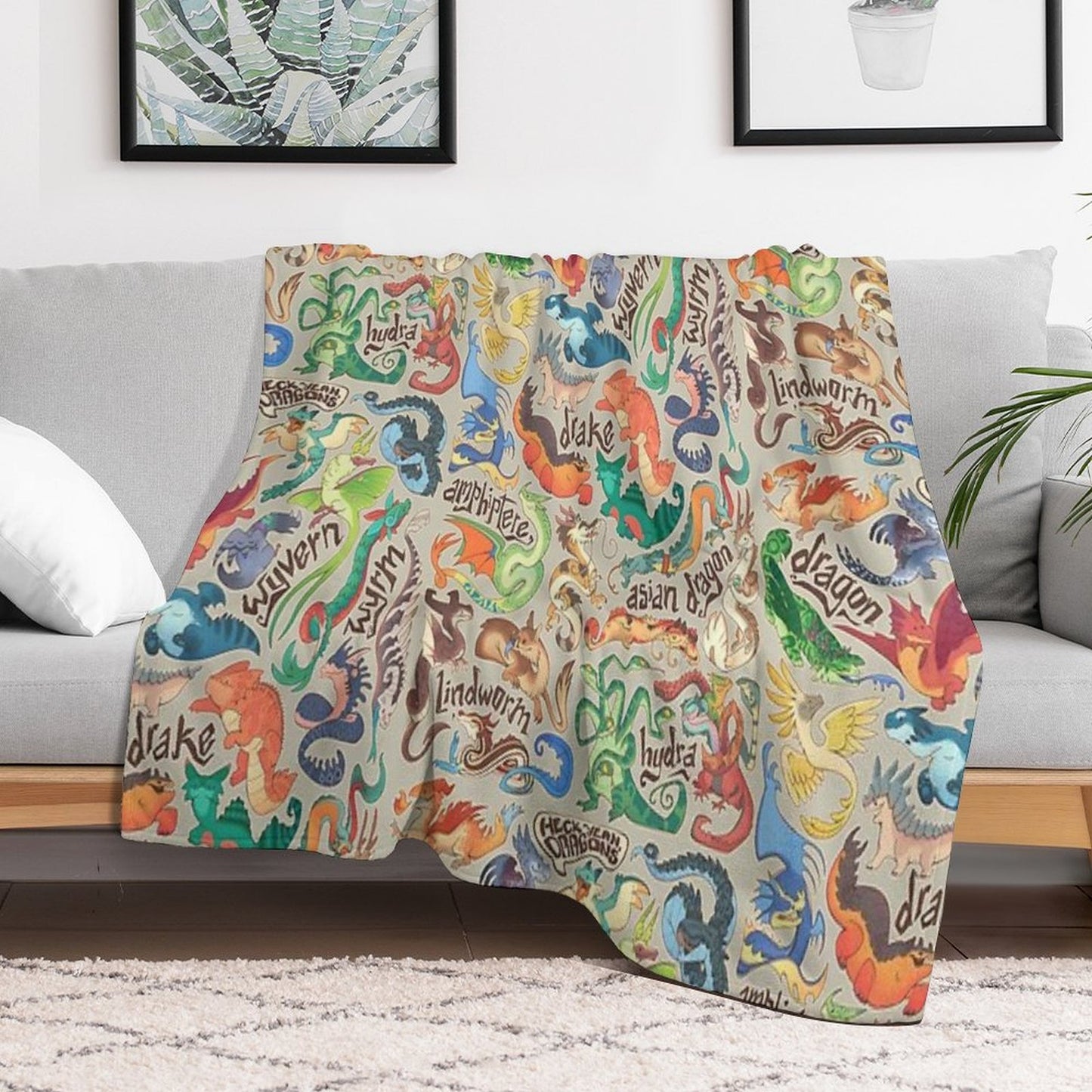 Mini Dragon Compendium Eco-conscious Throw Blanket
