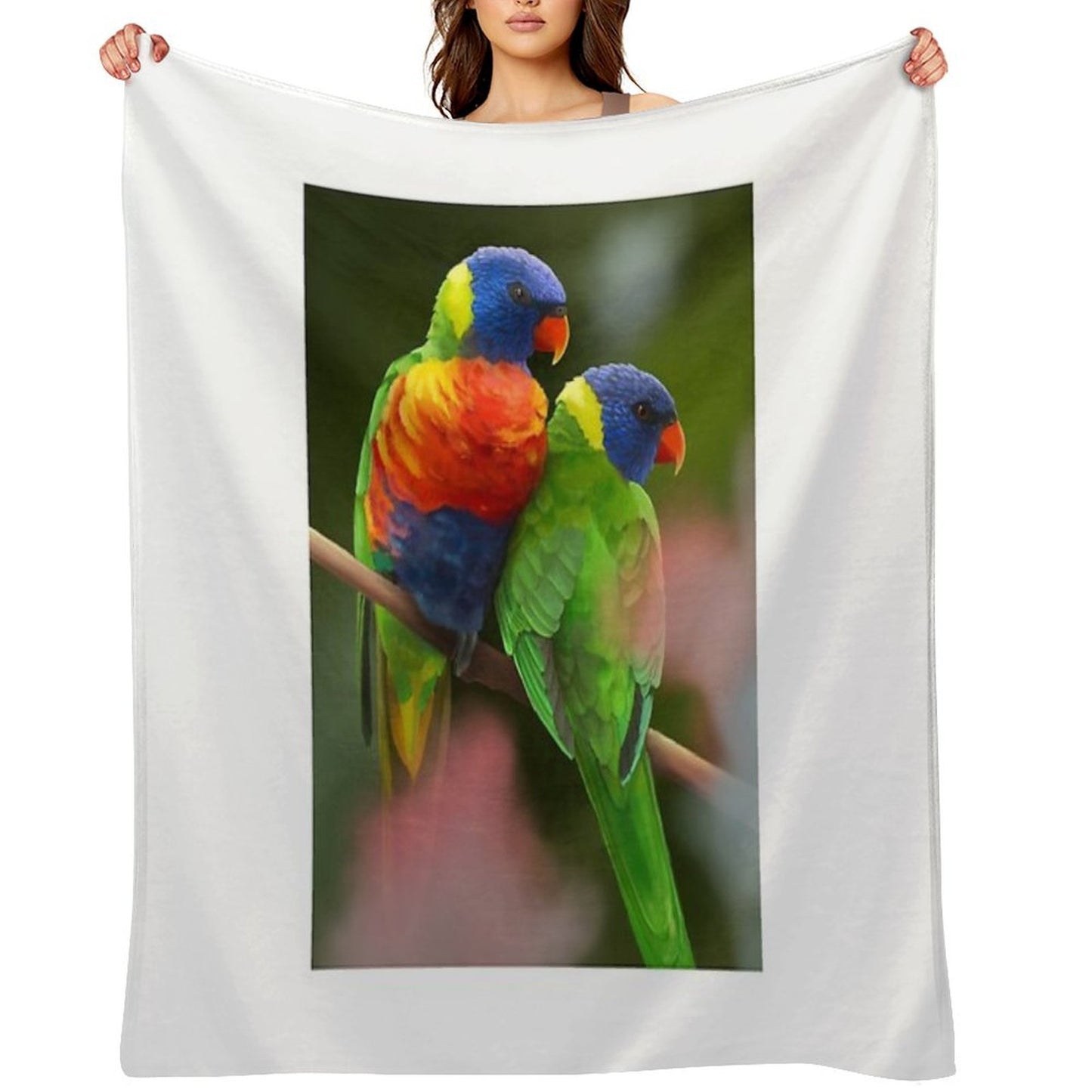 Rainbow Lorikeets All-season Throw Blanket