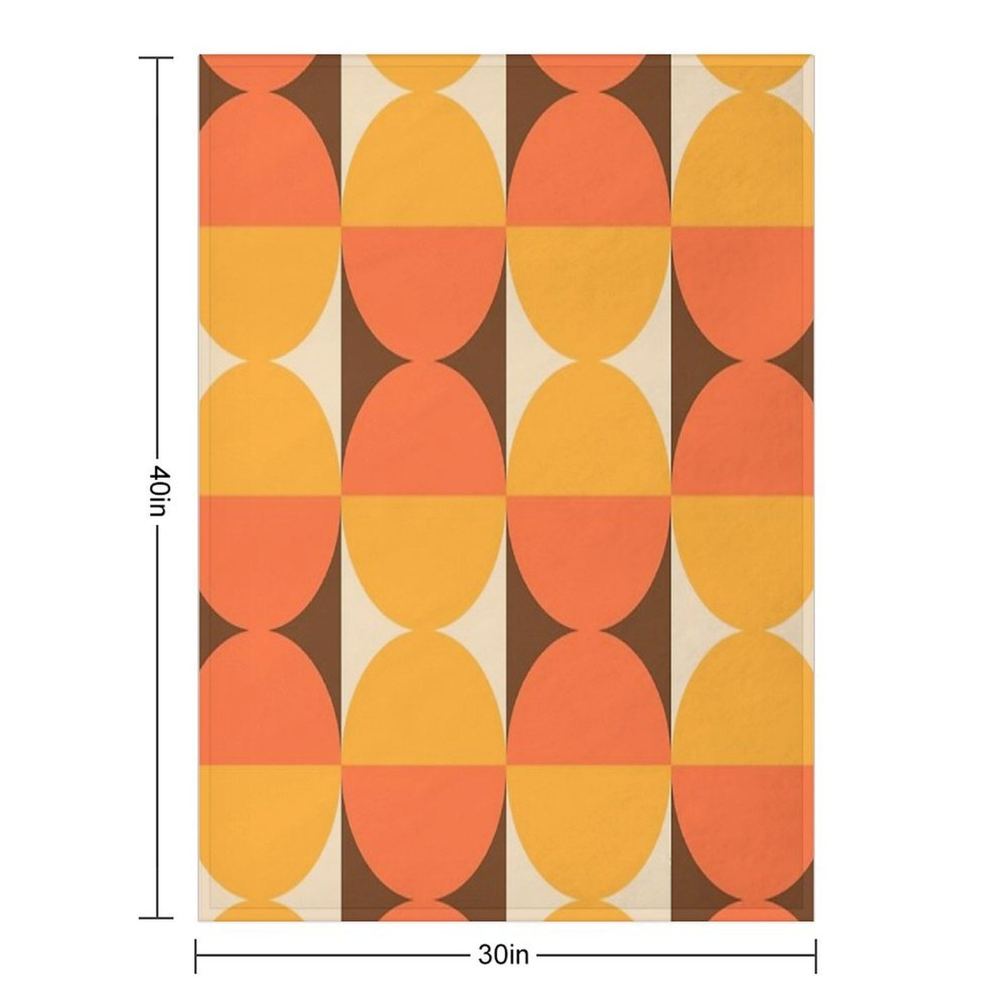 Mid Century Modern Geometric Abstract Pattern 727 Eco-conscious Throw Blanket