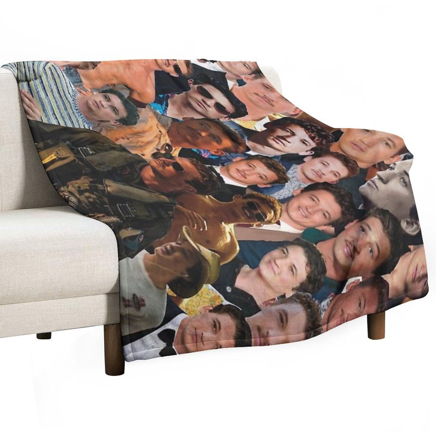 Miles Teller Photo Collage Versatility Throw Blanket