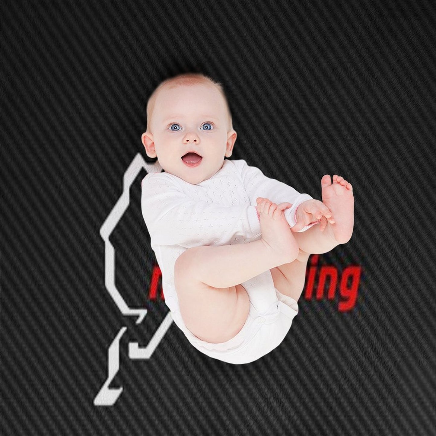 Nürburgring Carbon Fiber White Red Gift-ready Throw Blanket