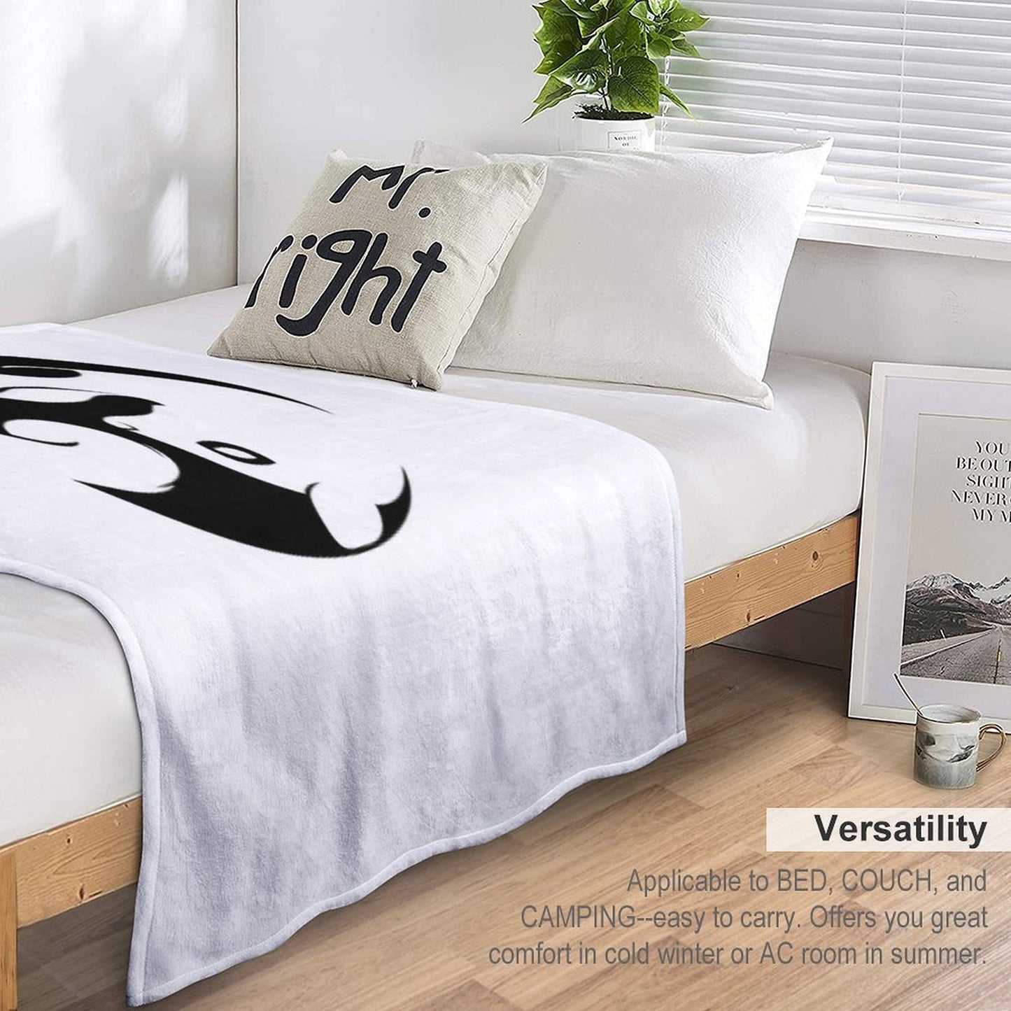 Yin Yang Squirrel - Zen Yoga Symbol Easy Care Throw Blanket