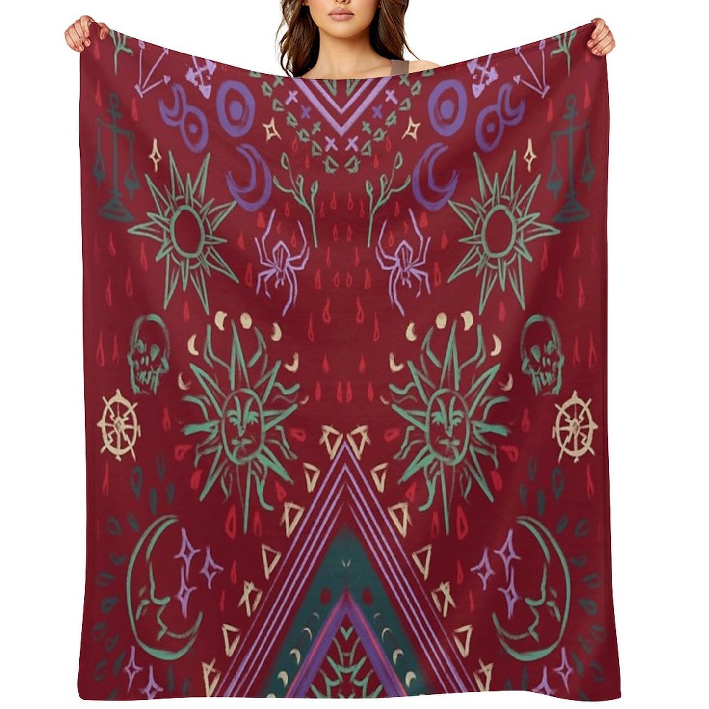 Mollymauk's Coat, Front Panels Quick-dry Throw Blanket