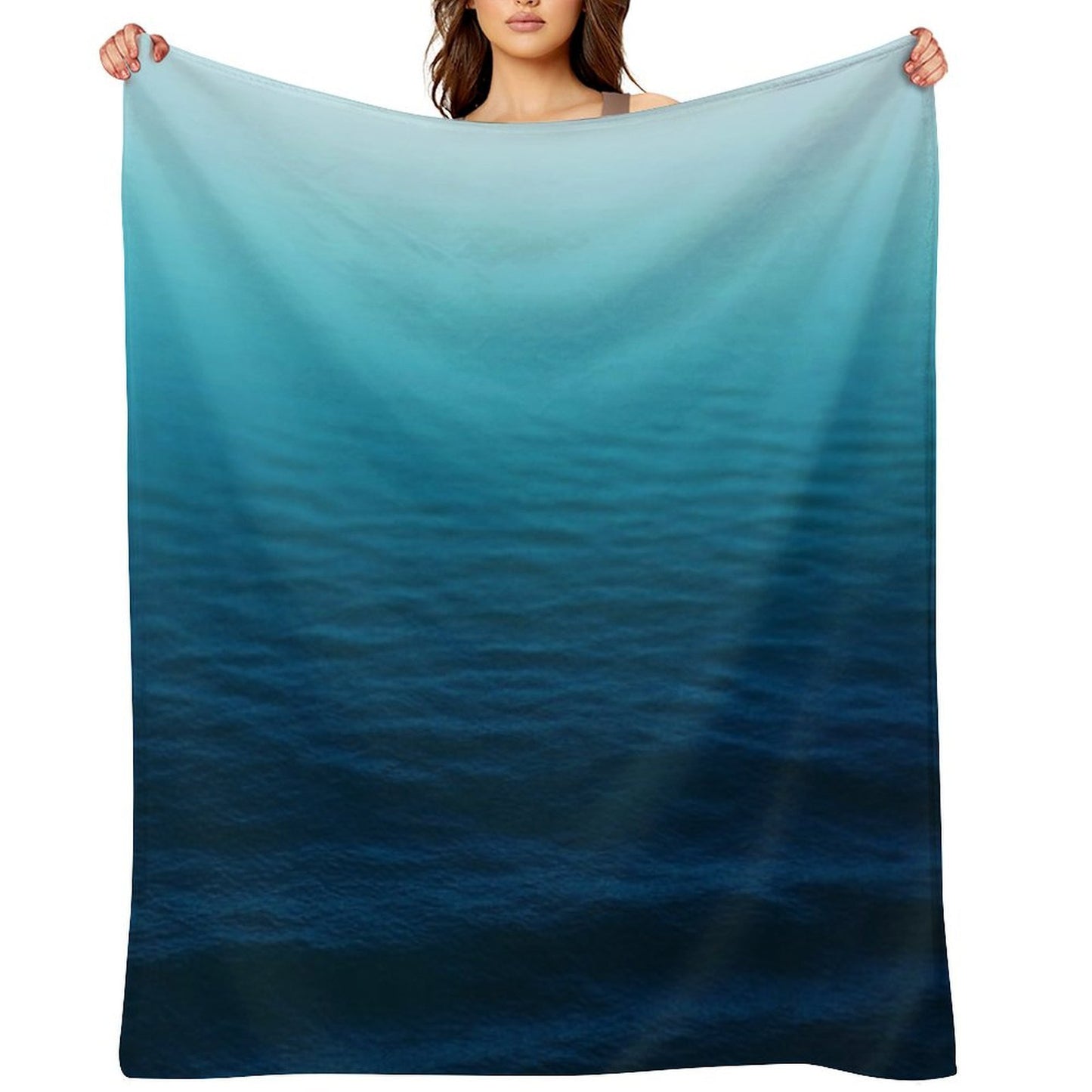 Deep Blue Velvety-soft Throw Blanket