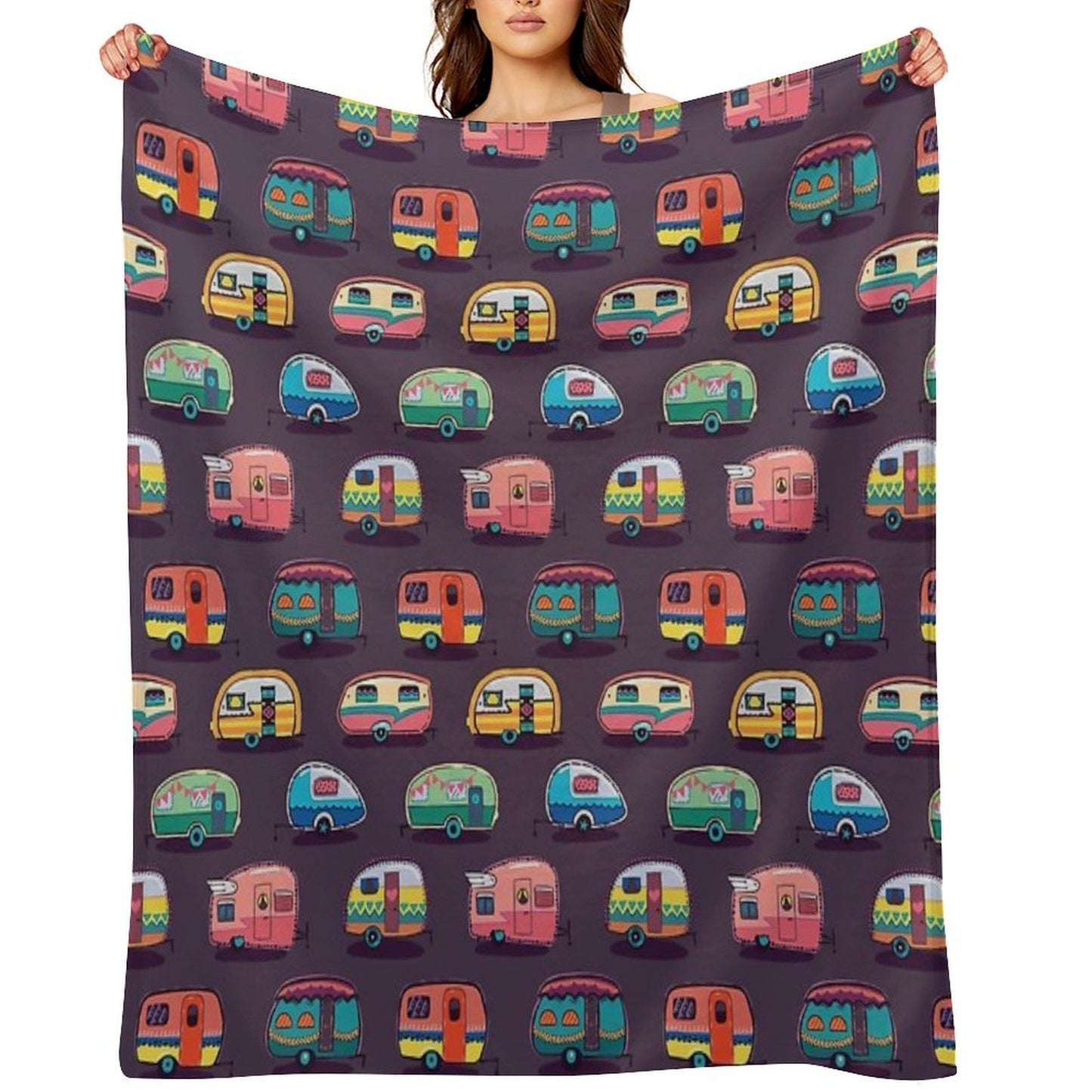 Happy Camper Durable Throw Blanket