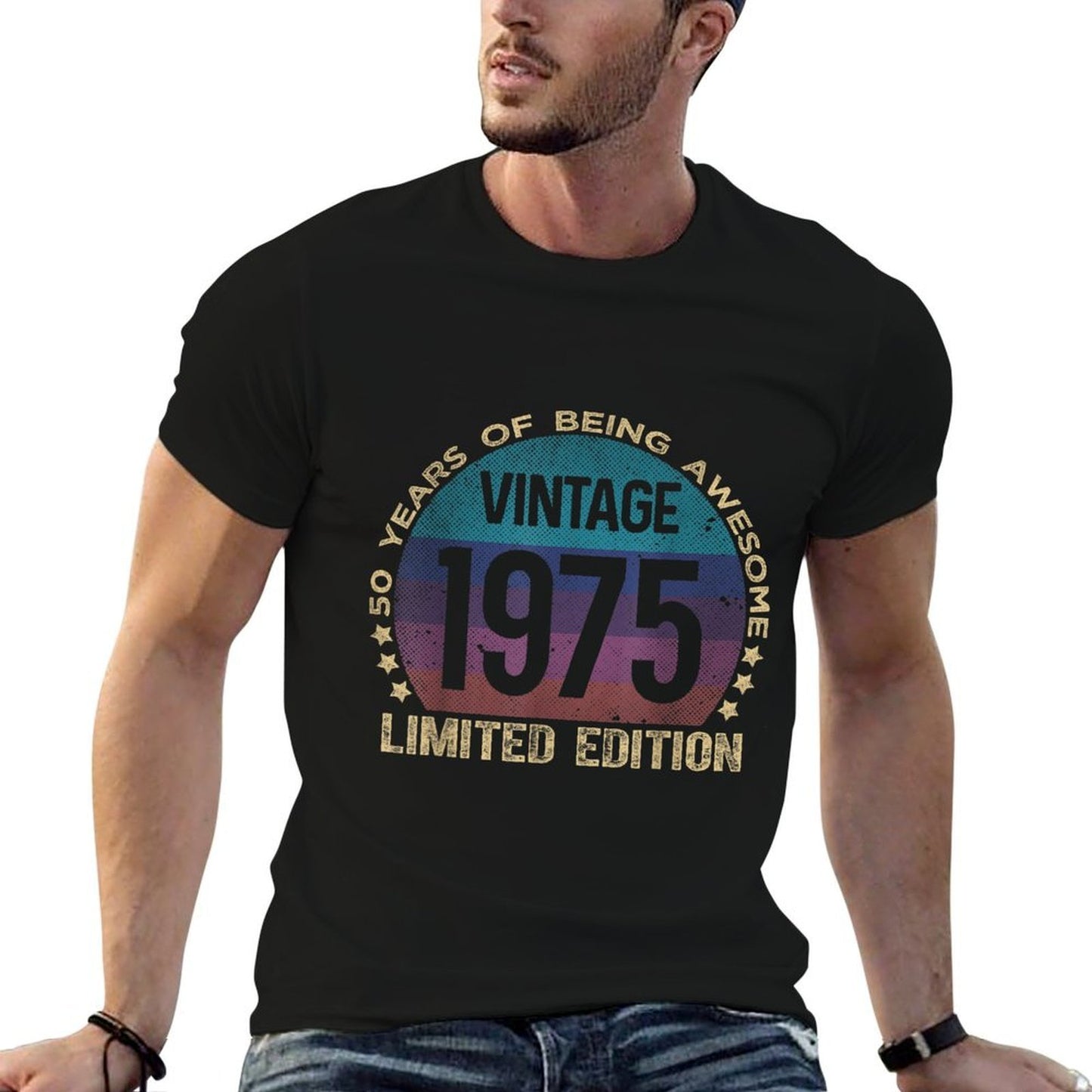 50 Year Old Gifts Vintage 1975 Limited Edition 50th Birthday Moisture-wicking T-Shirt