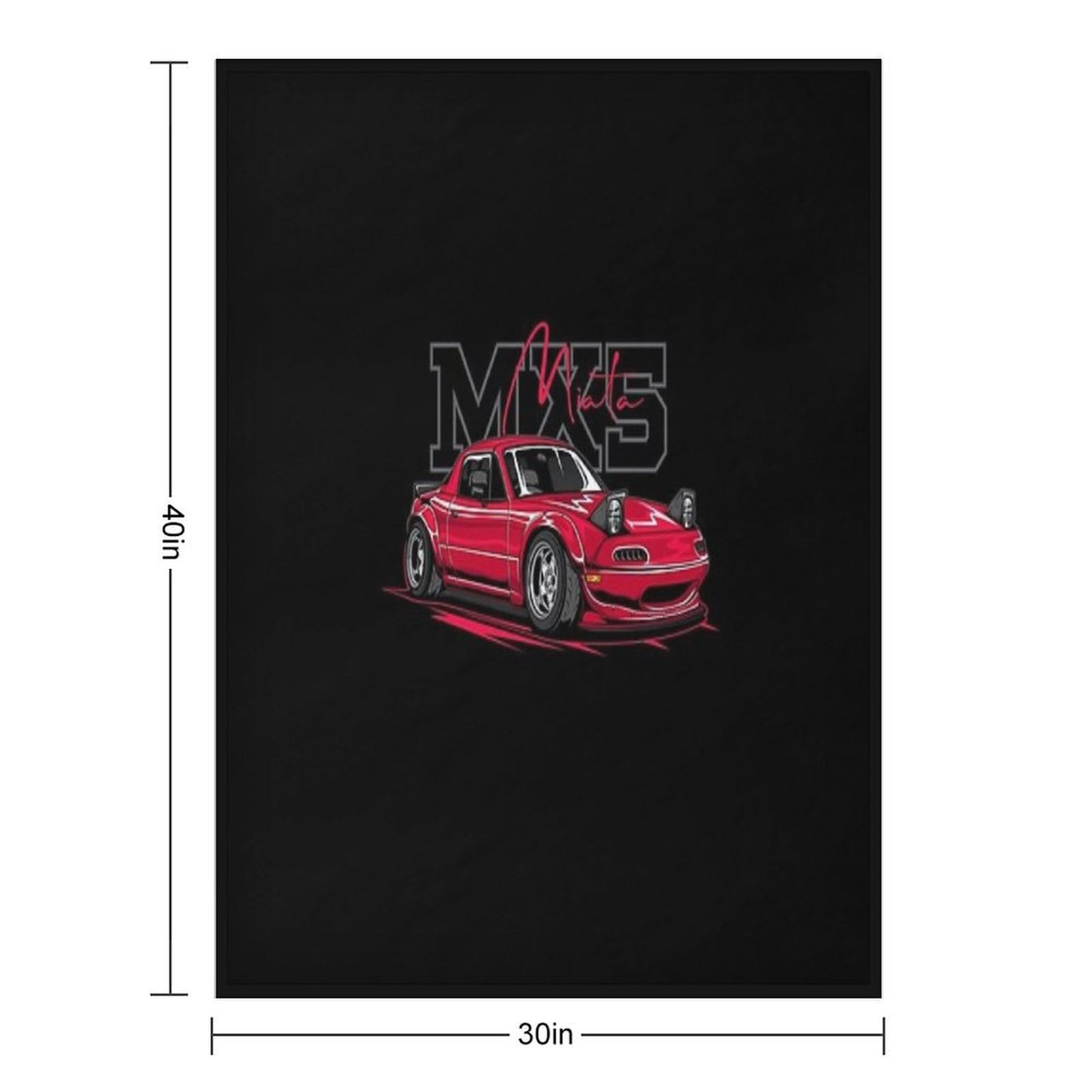 Red Mazda MX5 Miata Durable Throw Blanket