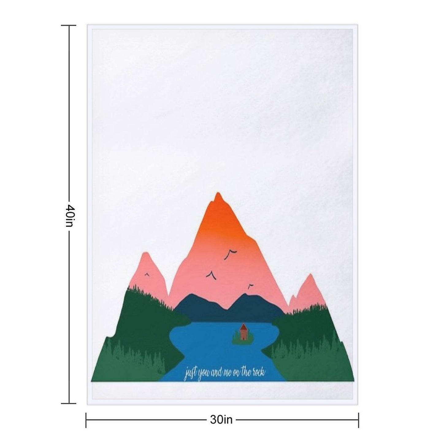 You And Me on The Rock Mountain Compact Throw Blanket