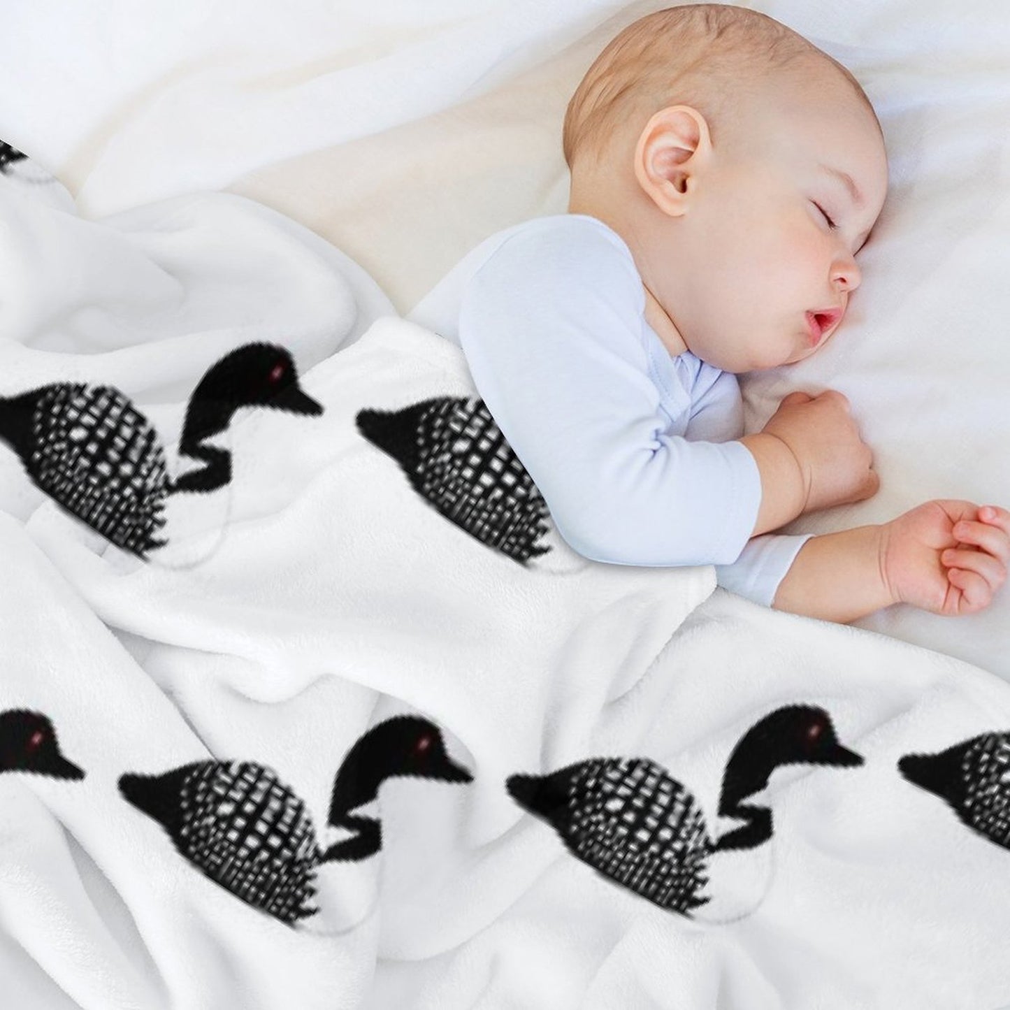 Minnesota Lake Loon Easy Care Throw Blanket