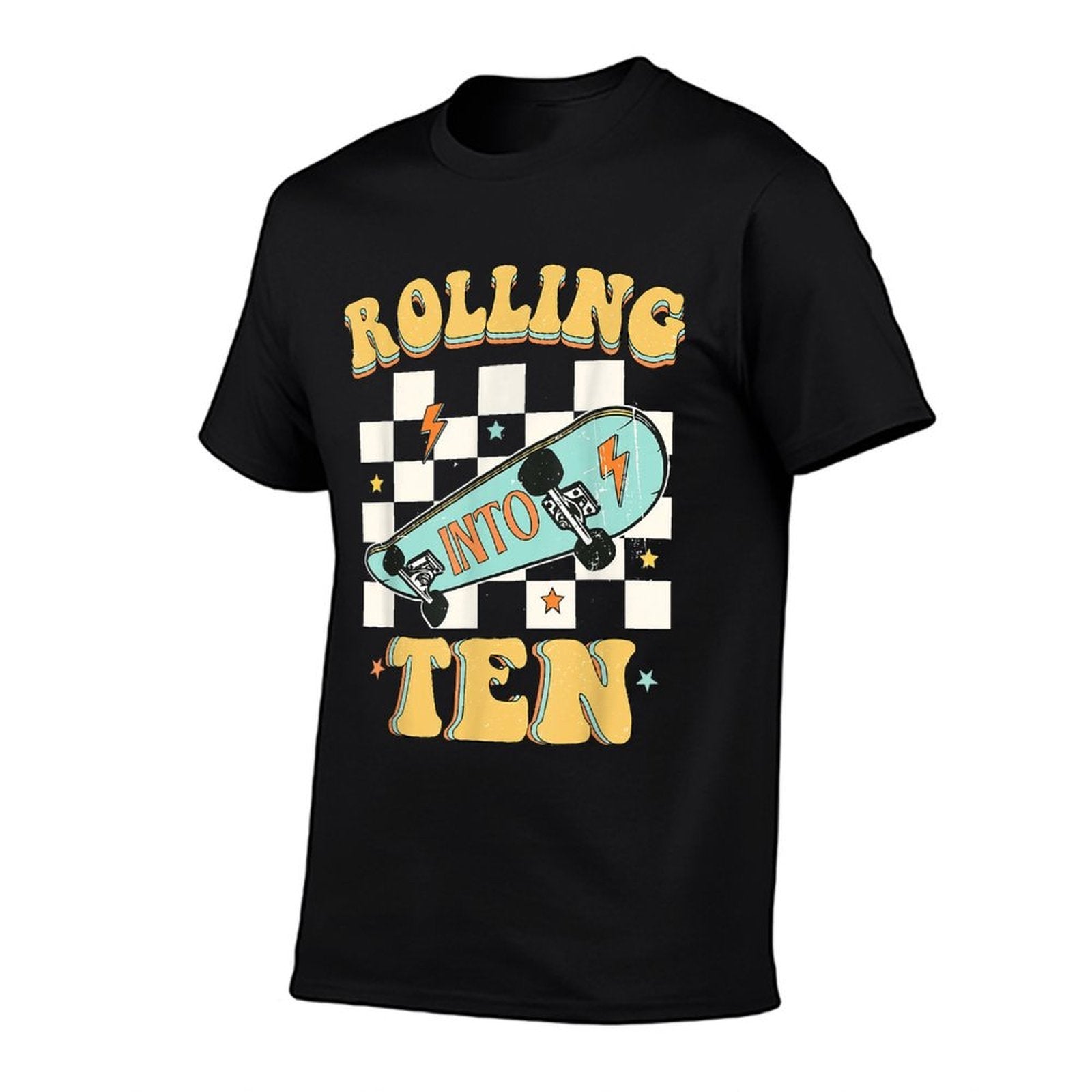 Rolling Into Ten Year Old Skateboard Skater 10th Birthday  Relaxed-fit T-Shirt
