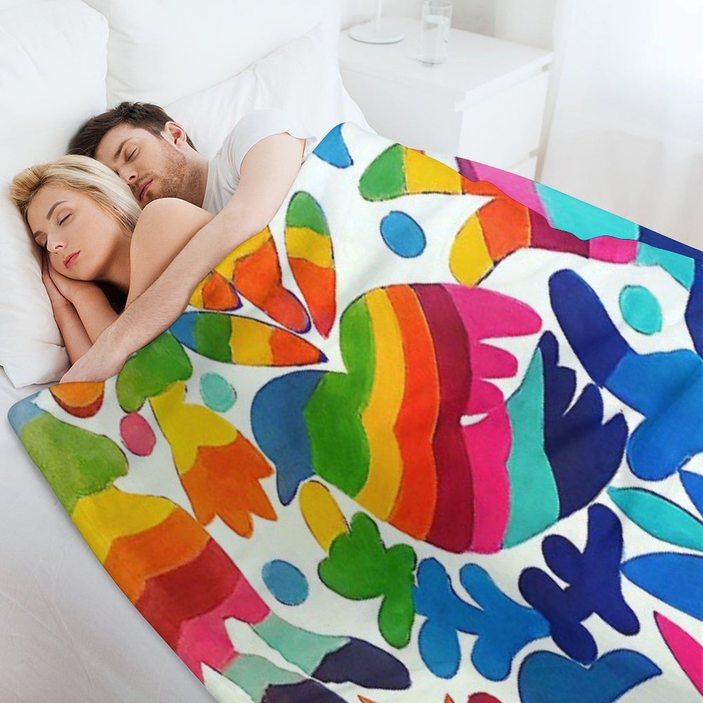 Mexican Otomi Colors Durable Throw Blanket