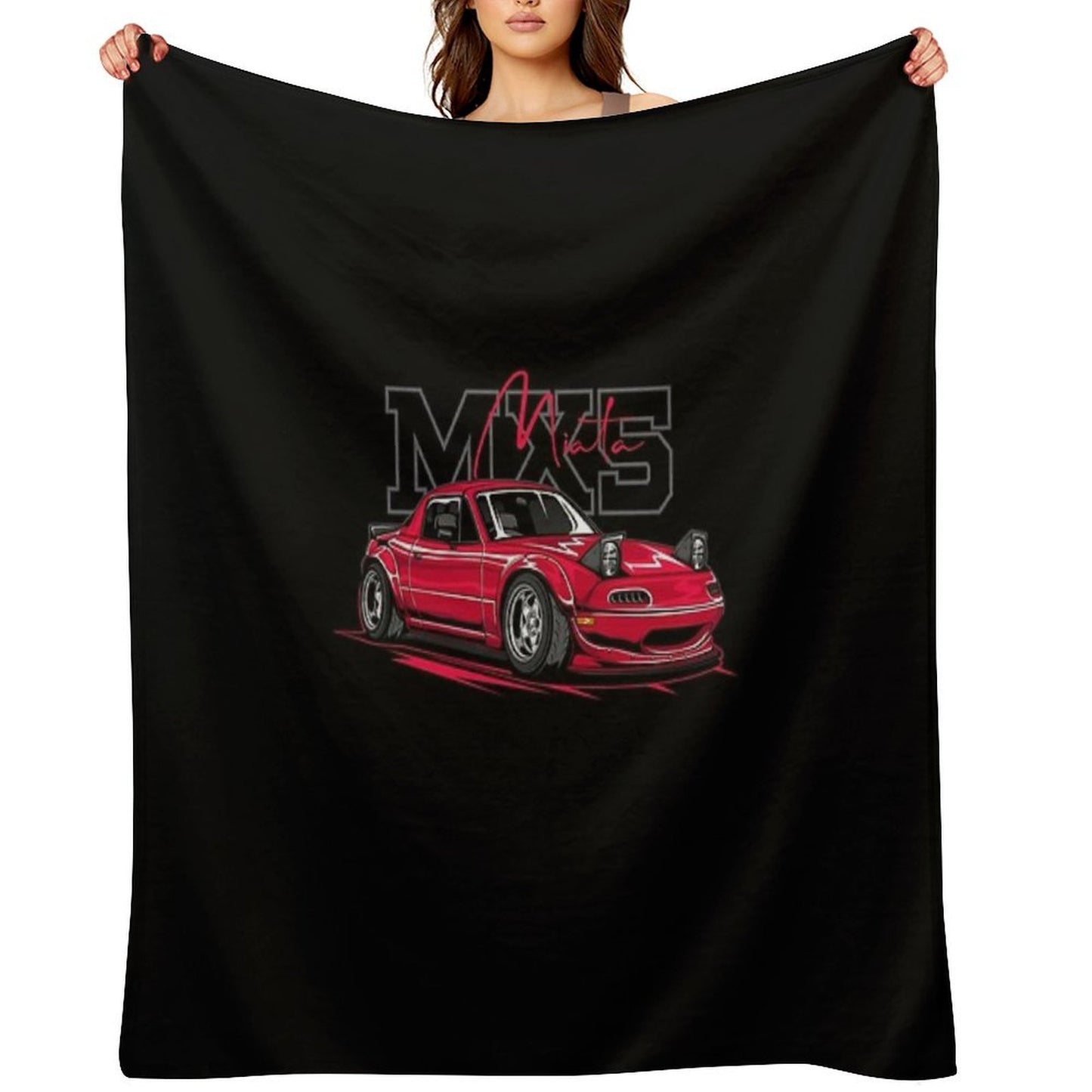 Red Mazda MX5 Miata Durable Throw Blanket