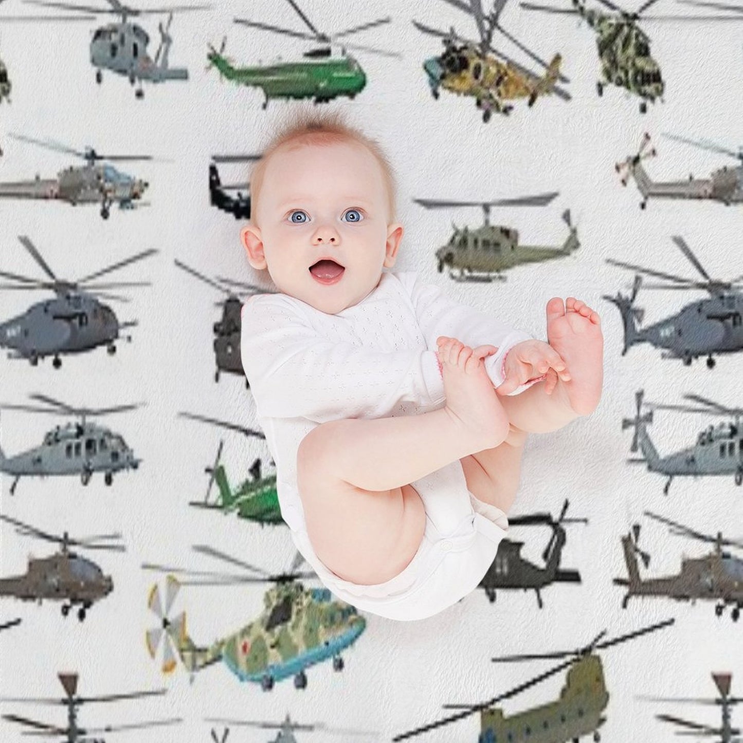 Modern Military Helicopters Wrinkle-free Throw Blanket