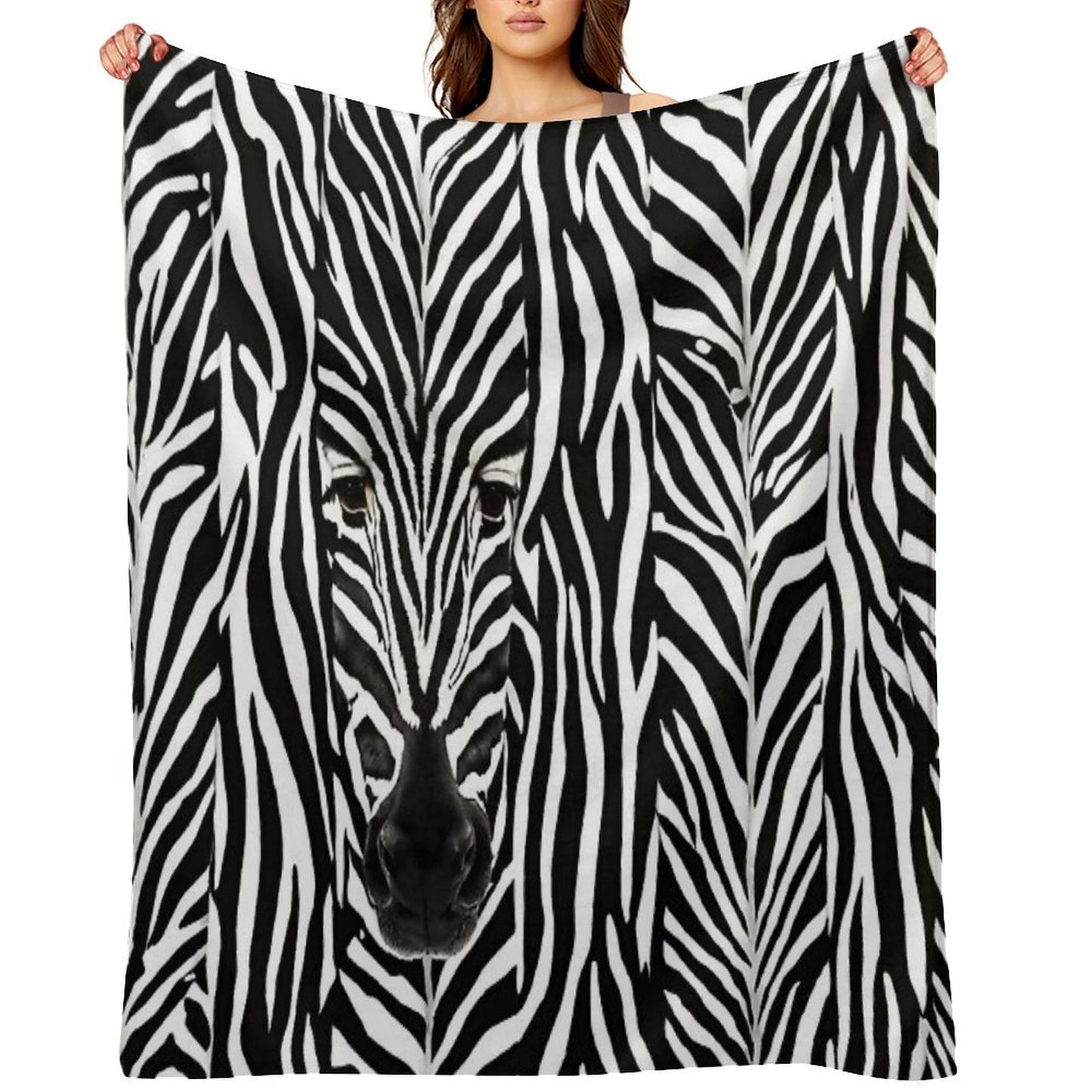 Self-Camouflage Zebra Multi-functional Throw Blanket