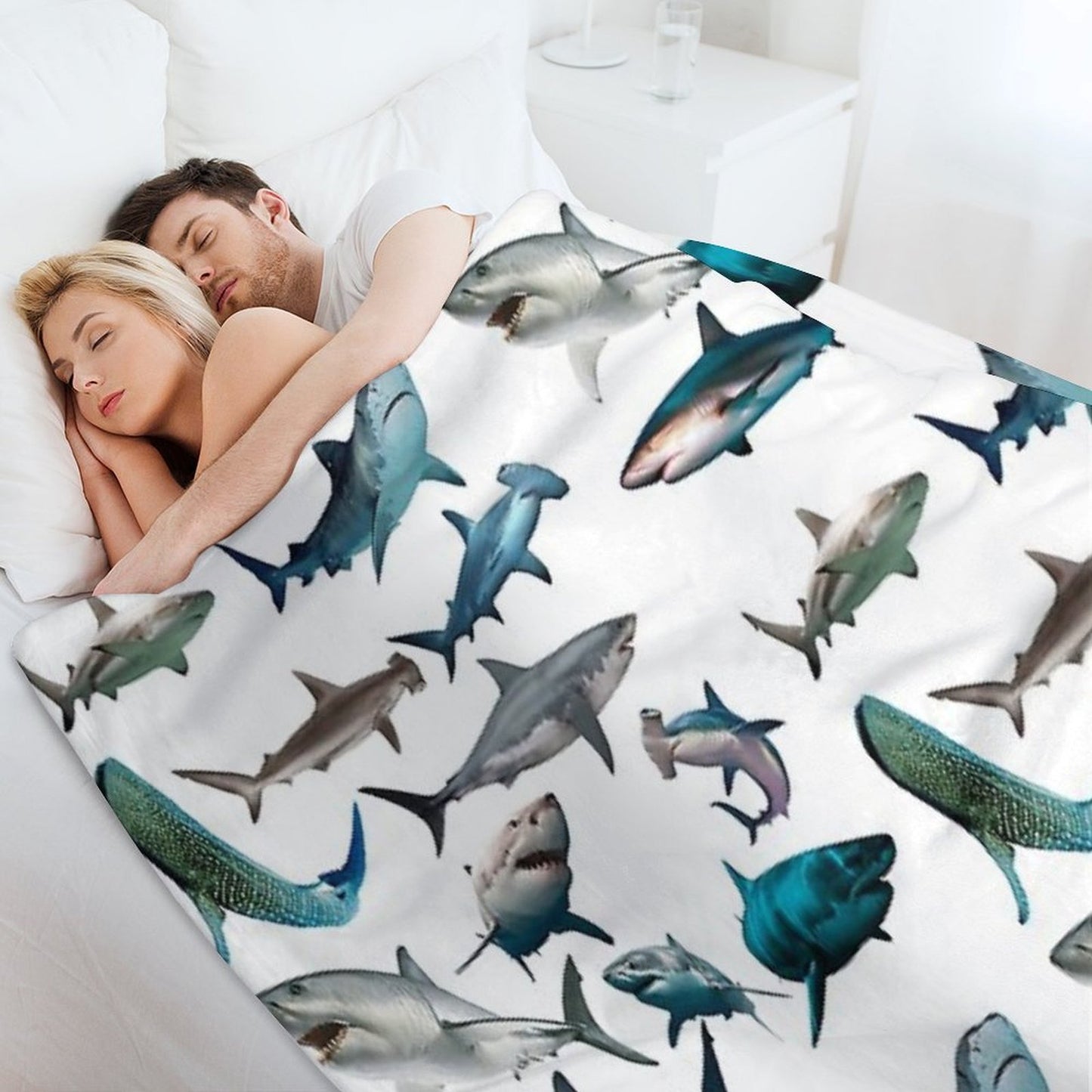Sharks Easy Care Throw Blanket