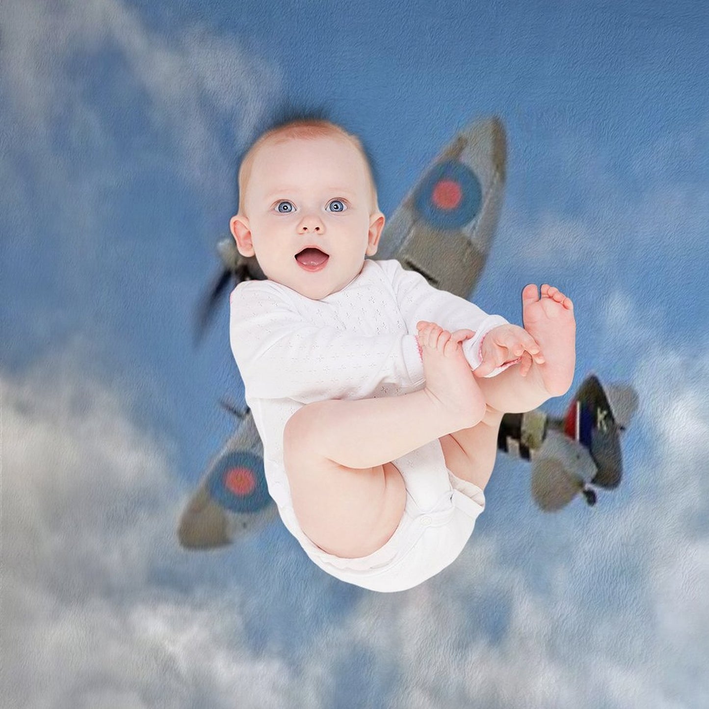 Spitfire LF IX 126 Squadron Easy Care Throw Blanket