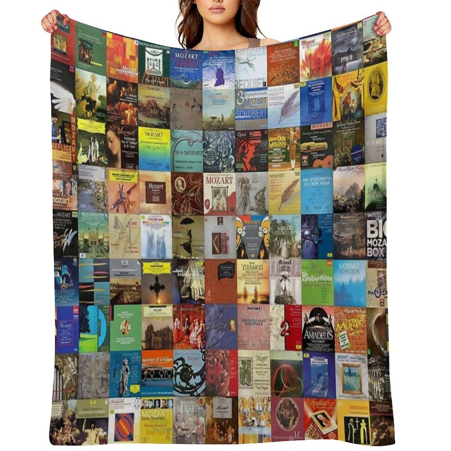 Mozart Album Covers Velvety-soft Throw Blanket