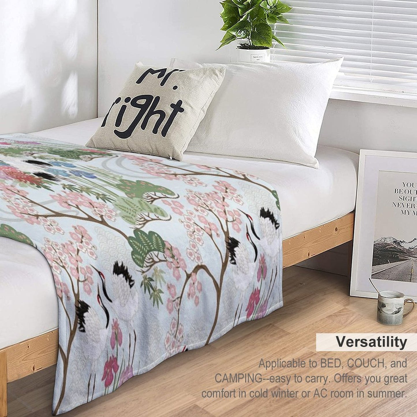 Japanese Garden Chantilly Travel-friendly Throw Blanket