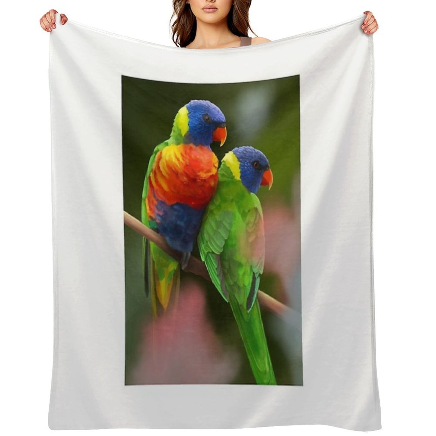 Rainbow Lorikeets All-season Throw Blanket
