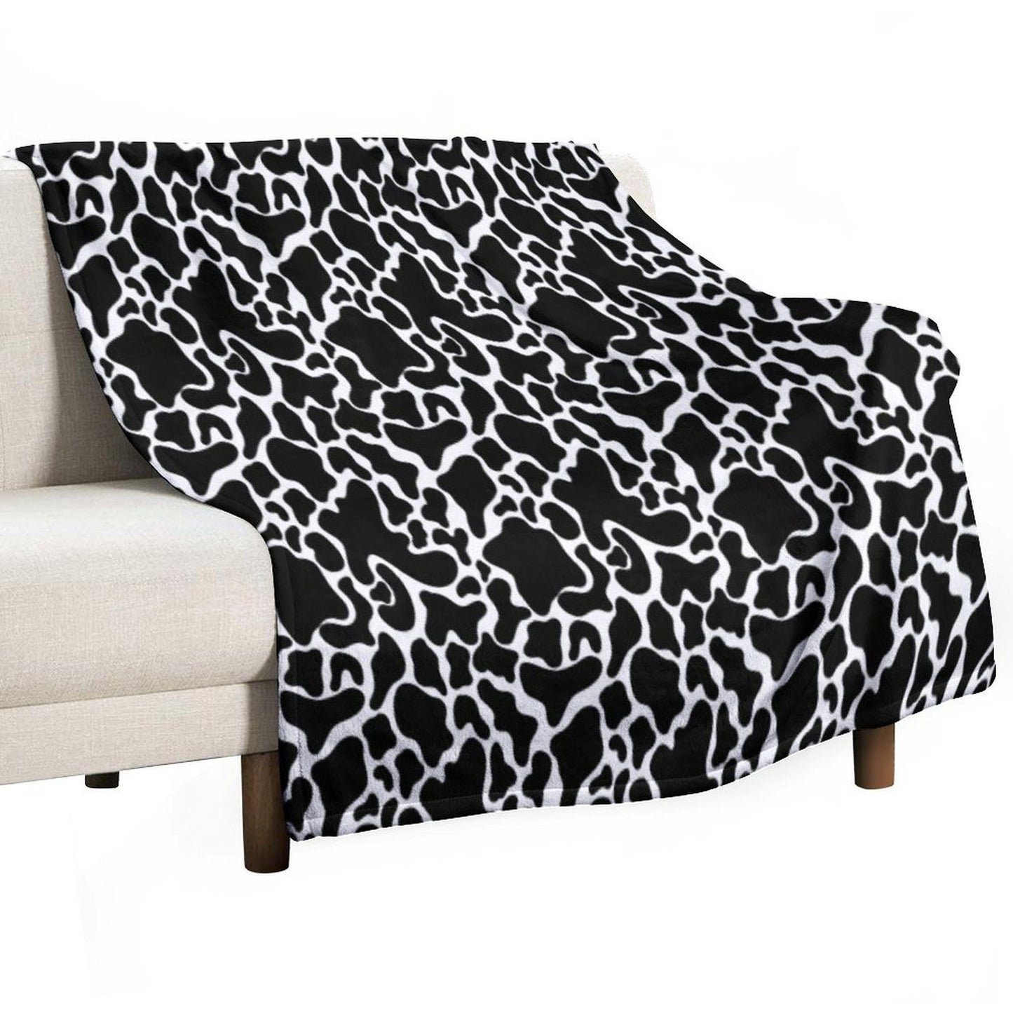 Cow Print Repeating Pattern Shrink-resistant Throw Blanket