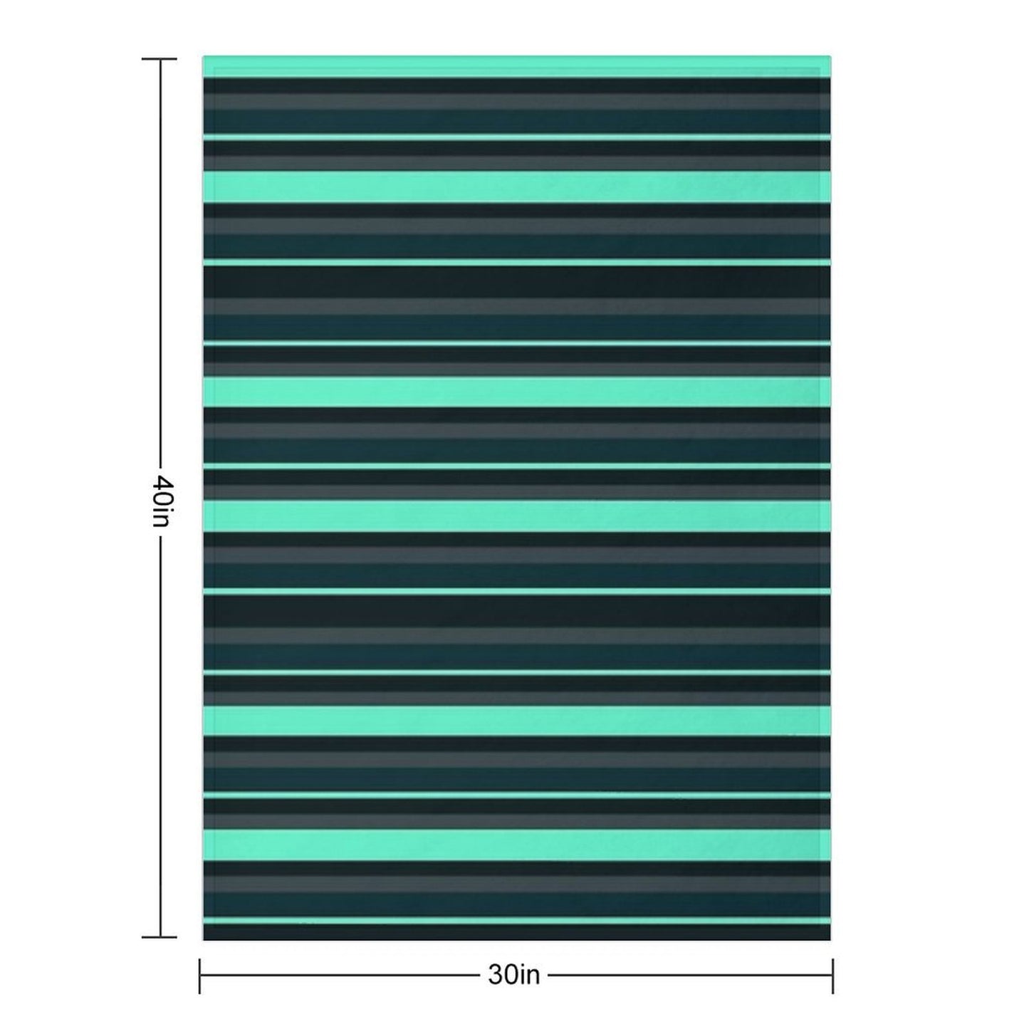 Teal Stripes Multi-functional Throw Blanket