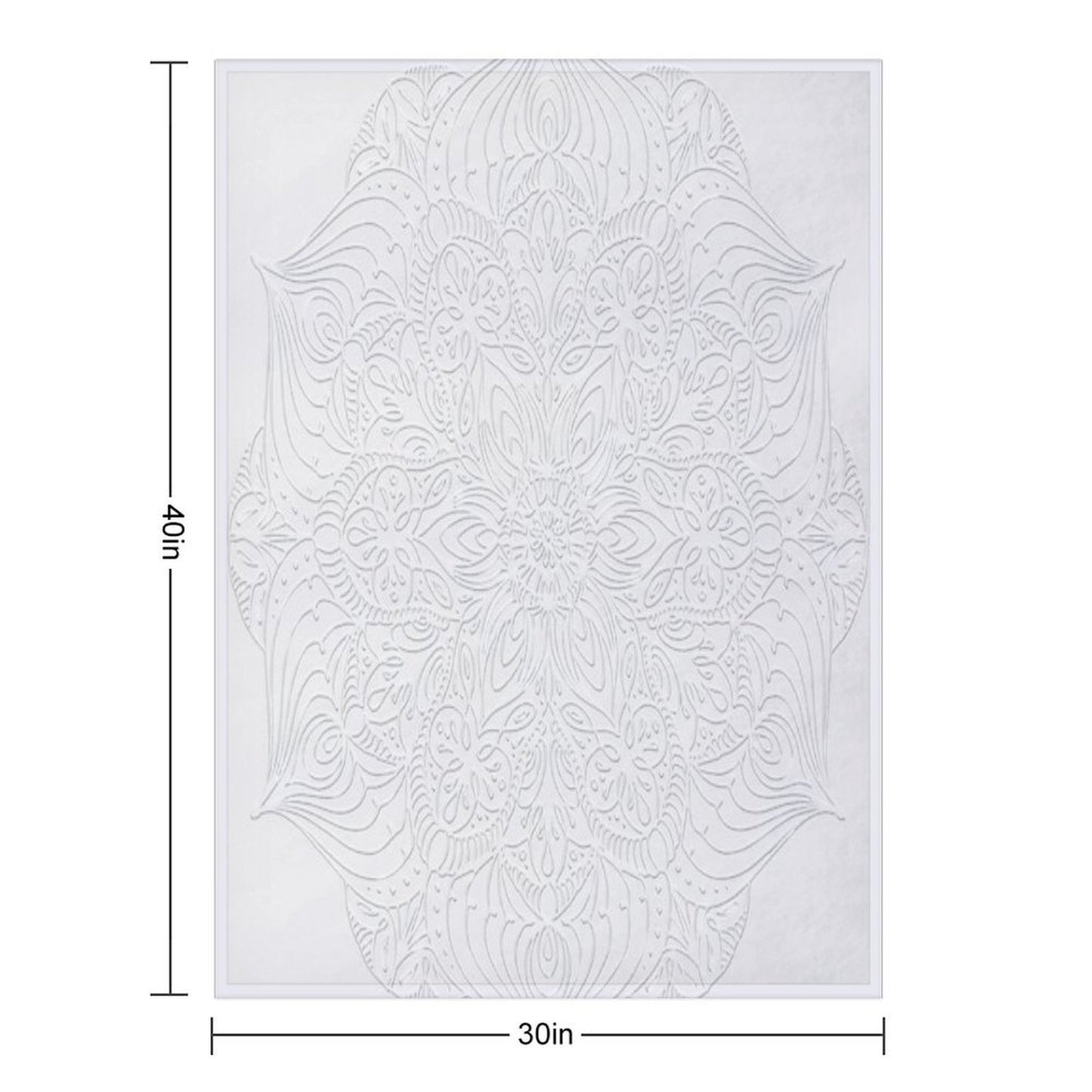 White Lace Mandala Travel-friendly Throw Blanket