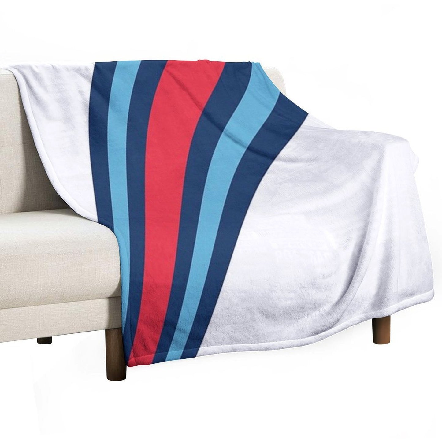 F1 Martini Stripes - Formula One Velvety-soft Throw Blanket
