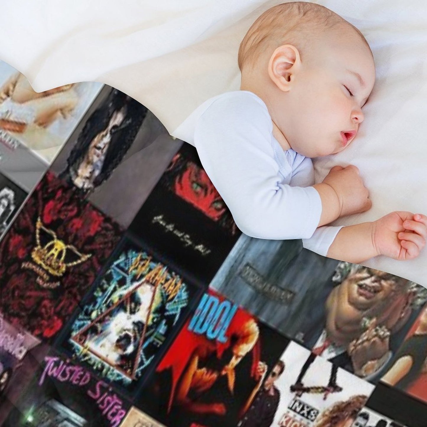 1980s Rock Classics Eco-conscious Throw Blanket