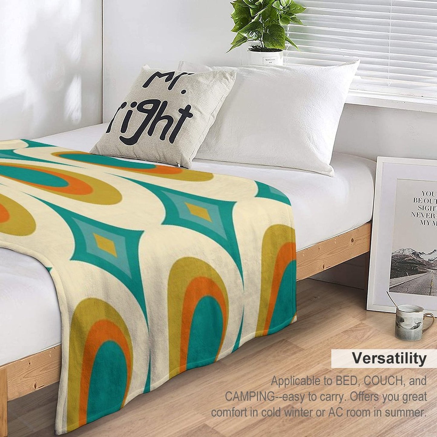 Mid-Century Modern Splash All-season Throw Blanket