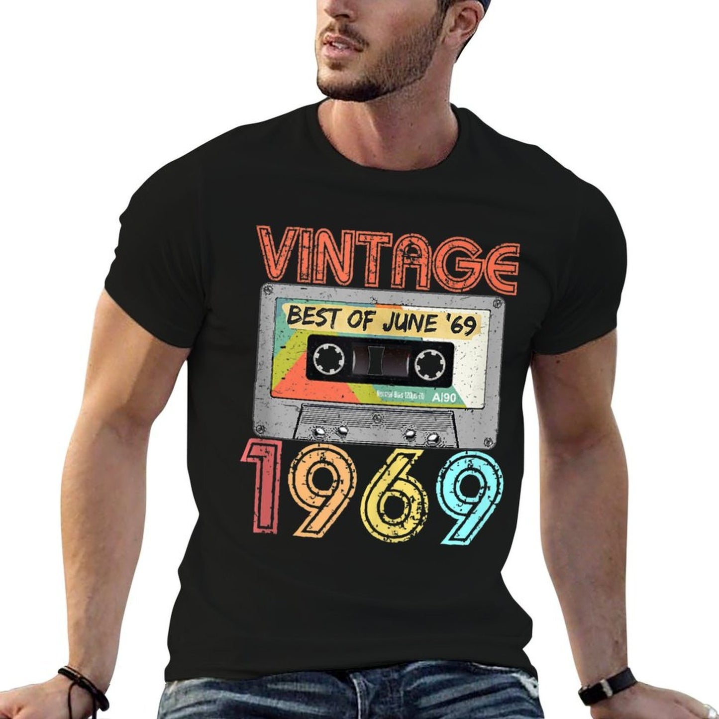 June 1969 50th Birthday Retro Vintage 1969 Birthday Tagless Design T-Shirt
