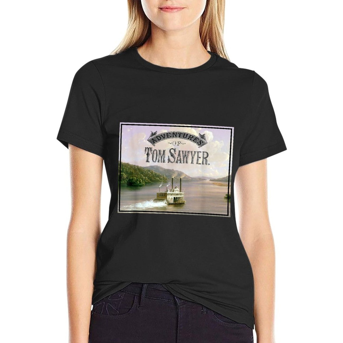 Tom Sawyer Adventures - Mississippi River Landscape Moisture-wicking T-Shirt