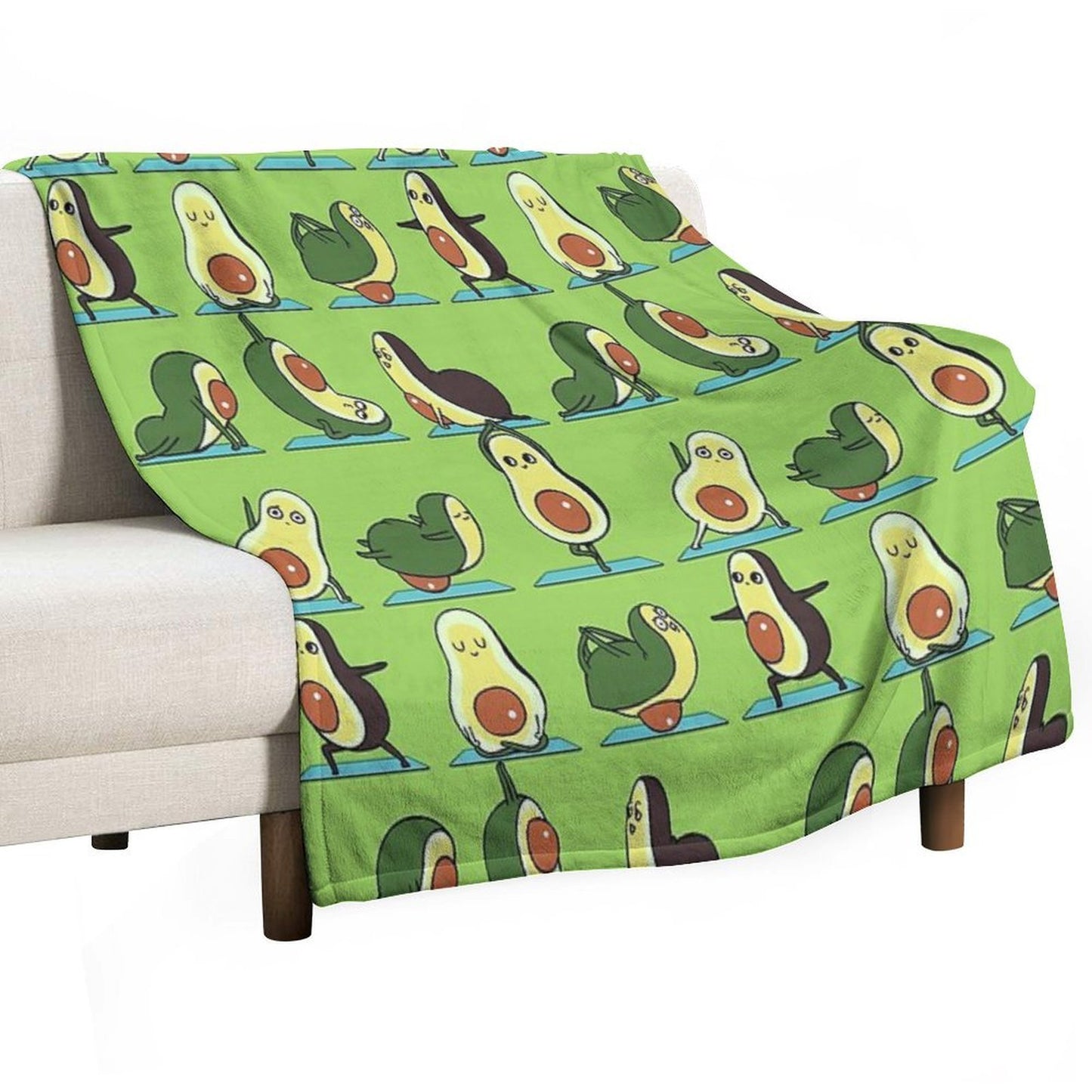 Avocado Yoga Wrinkle-free Throw Blanket