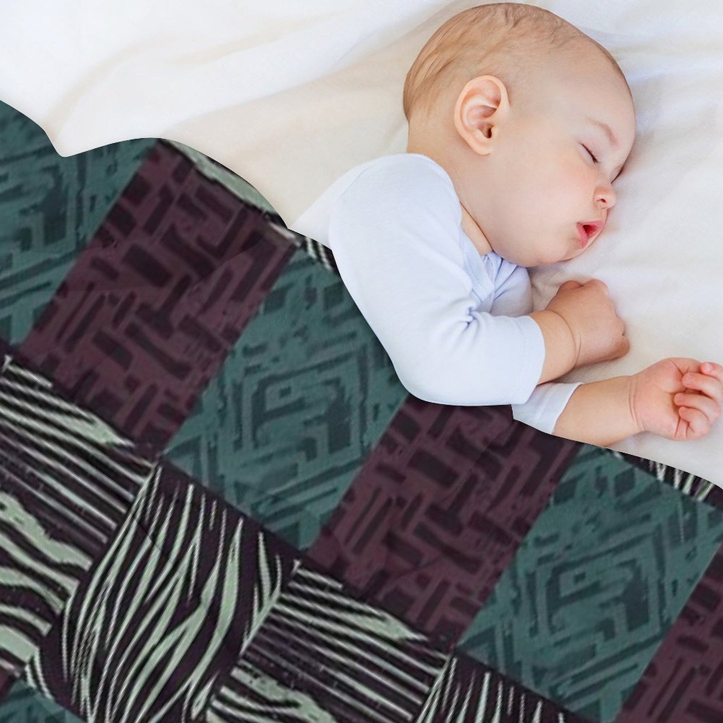 Zebra Grunge Patchwork Travel-friendly Throw Blanket