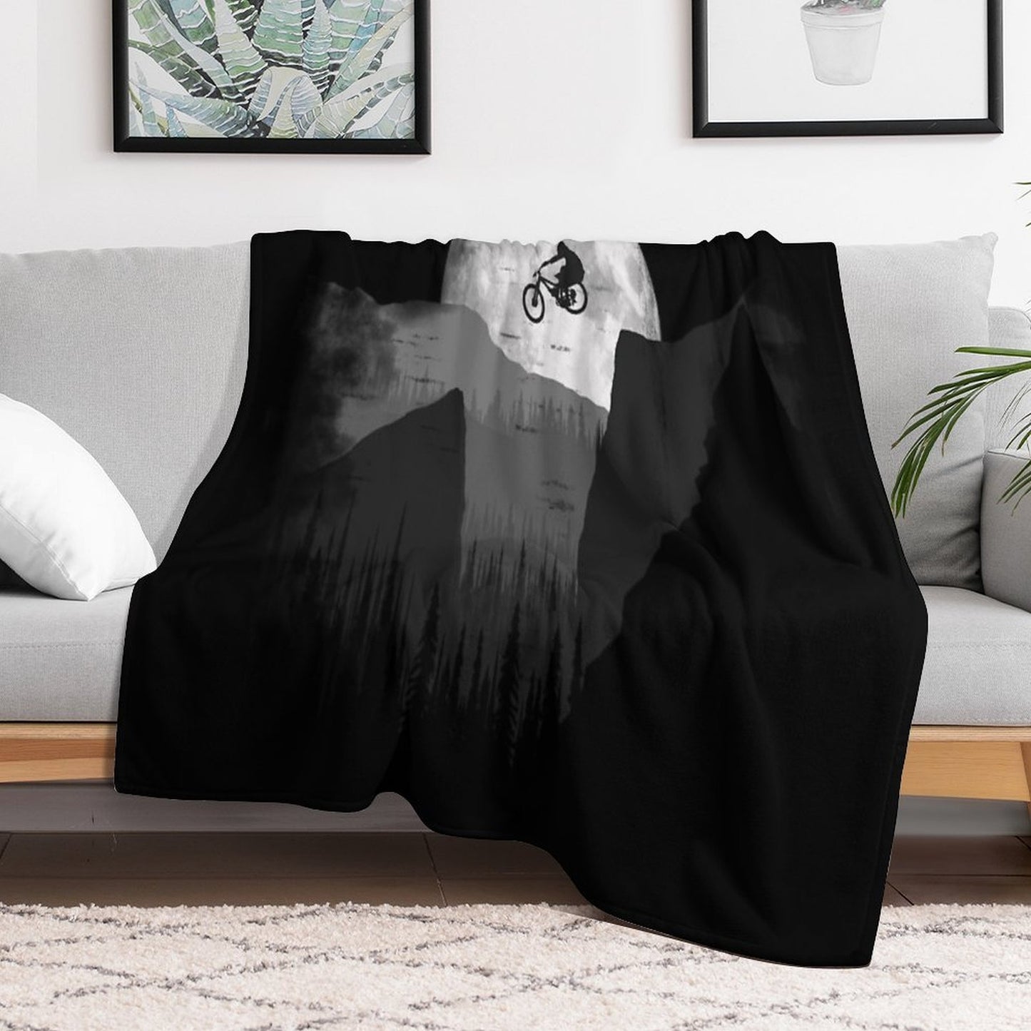MTB Moon Jump Premium Throw Blanket