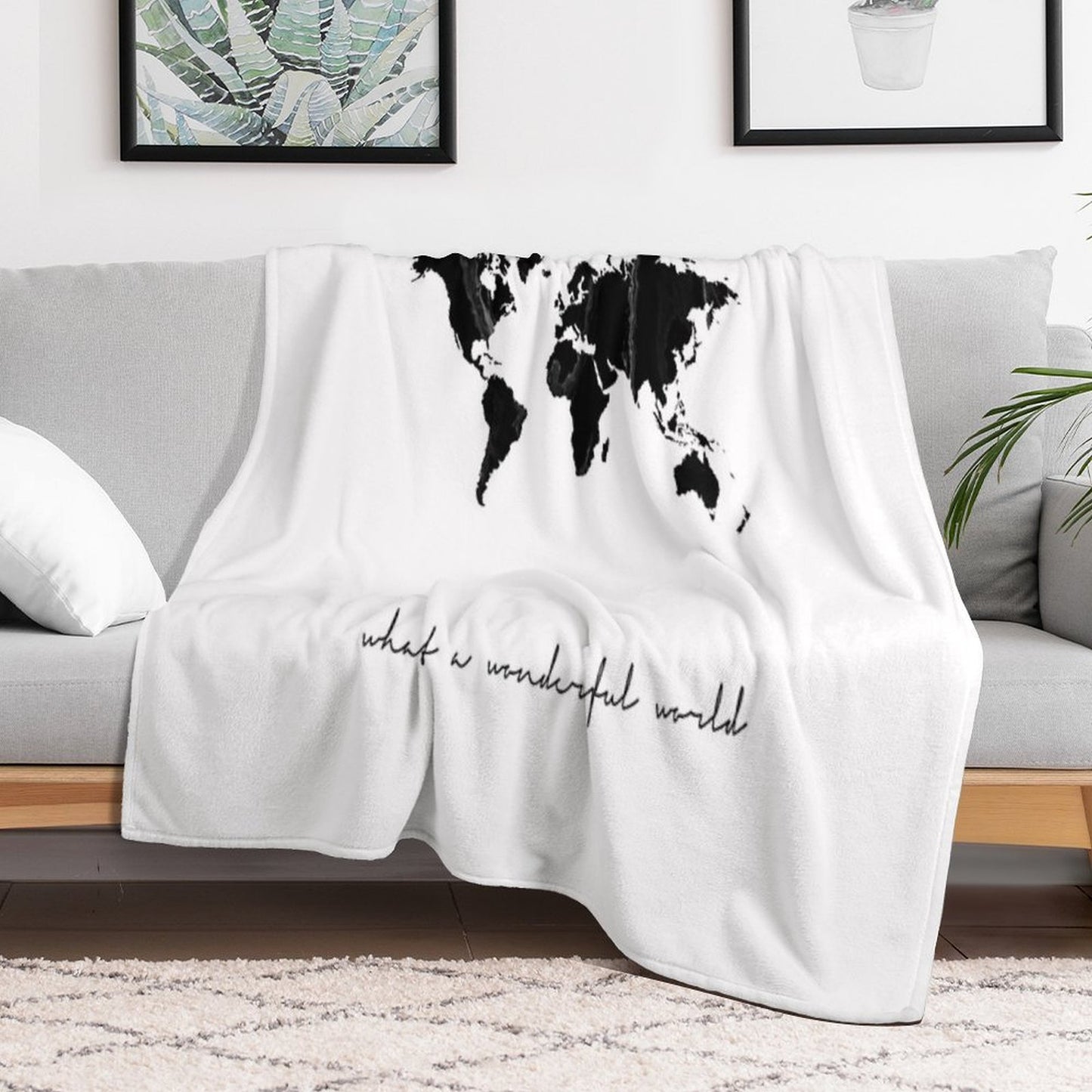 World Map Print, Scandinavian, Nordic, Marble, Fashion Print, Scandinavian Art, Modern Art, Wall Art, Print, Minimalistic, Moder Versatility Throw Blanket