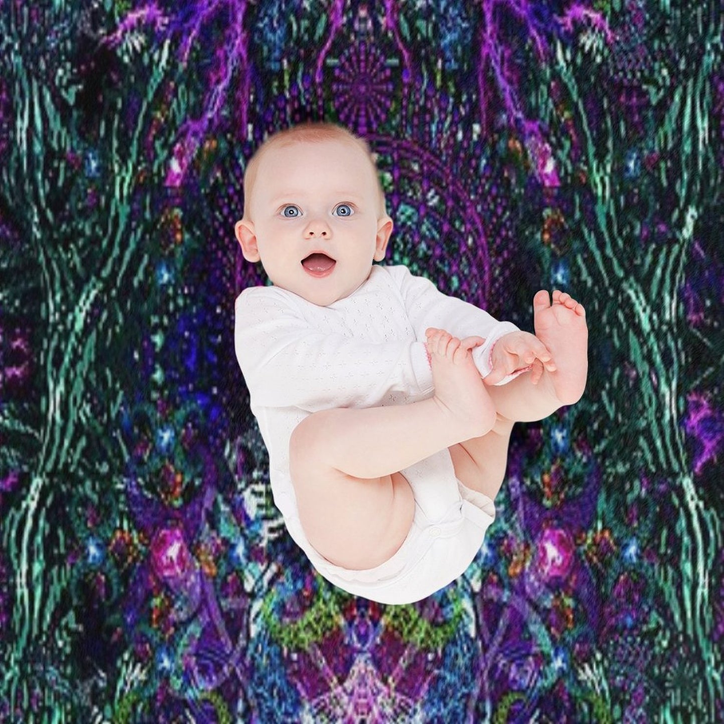 Hands To The Cosmos Wrinkle-free Throw Blanket