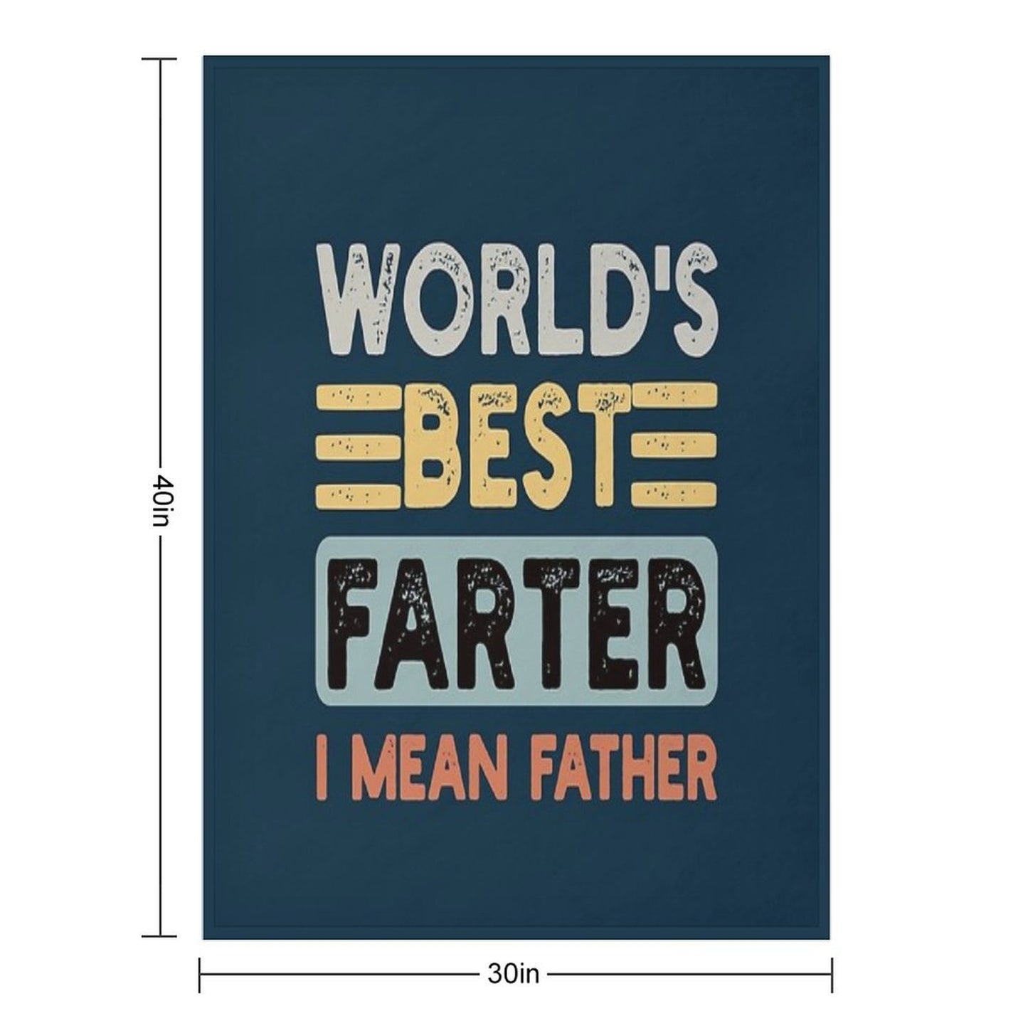World's Best Farter I Mean Father Father's Day Joke Quick-dry Throw Blanket