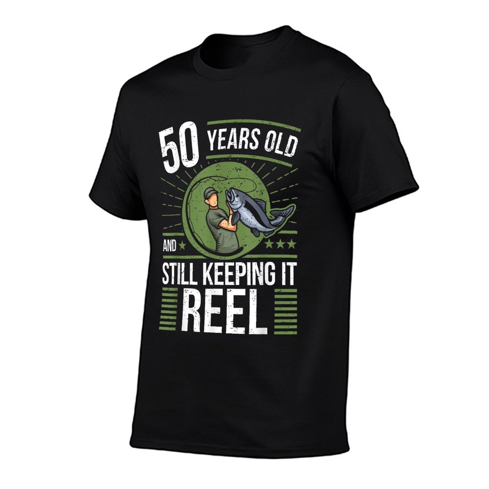 Angler 50 Years Old - Keeping It Reel 50th Birthday Fishing  Graphic-printed T-Shirt