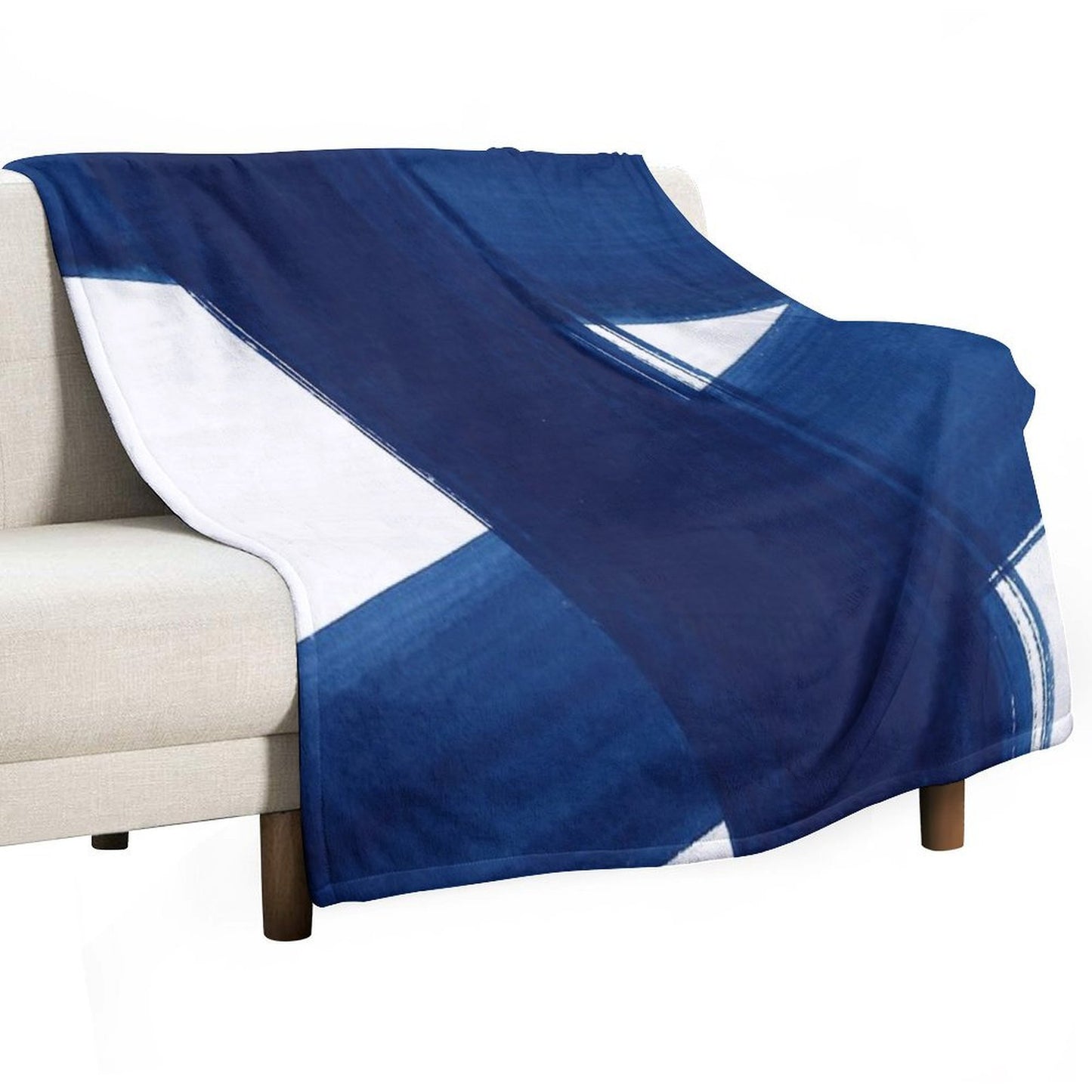 Abstract Brushstrokes No. 3 Eco-conscious Throw Blanket
