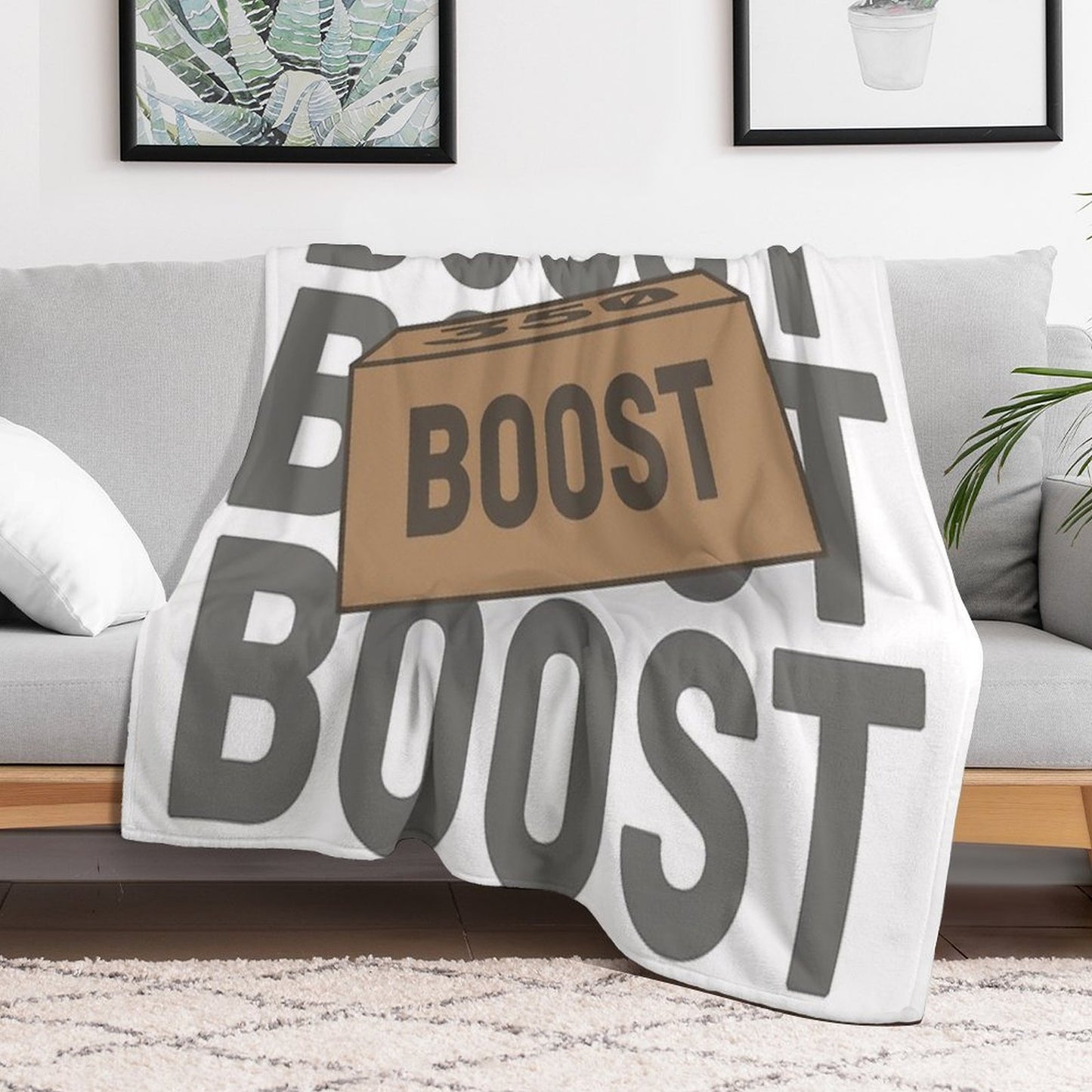 Yeezy Boost Box Easy Care Throw Blanket